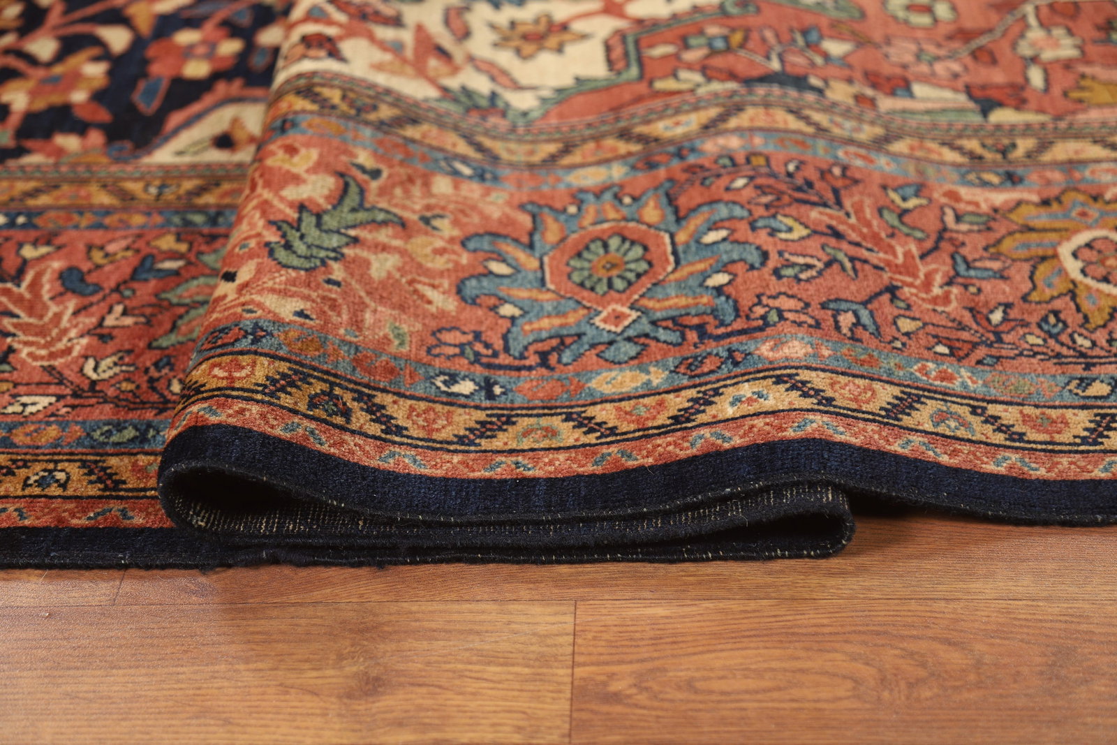 Pre-1900 Vegetable Dye Sarouk Farahan Persian Area Rug 9x13 - 13