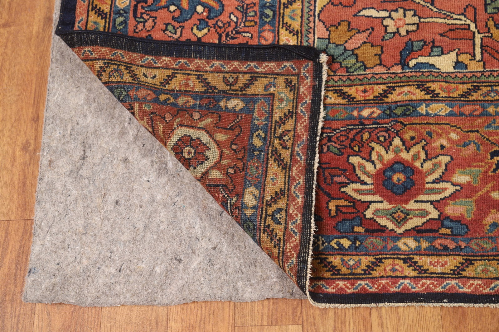 Pre-1900 Vegetable Dye Sarouk Farahan Persian Area Rug 9x13 - 8