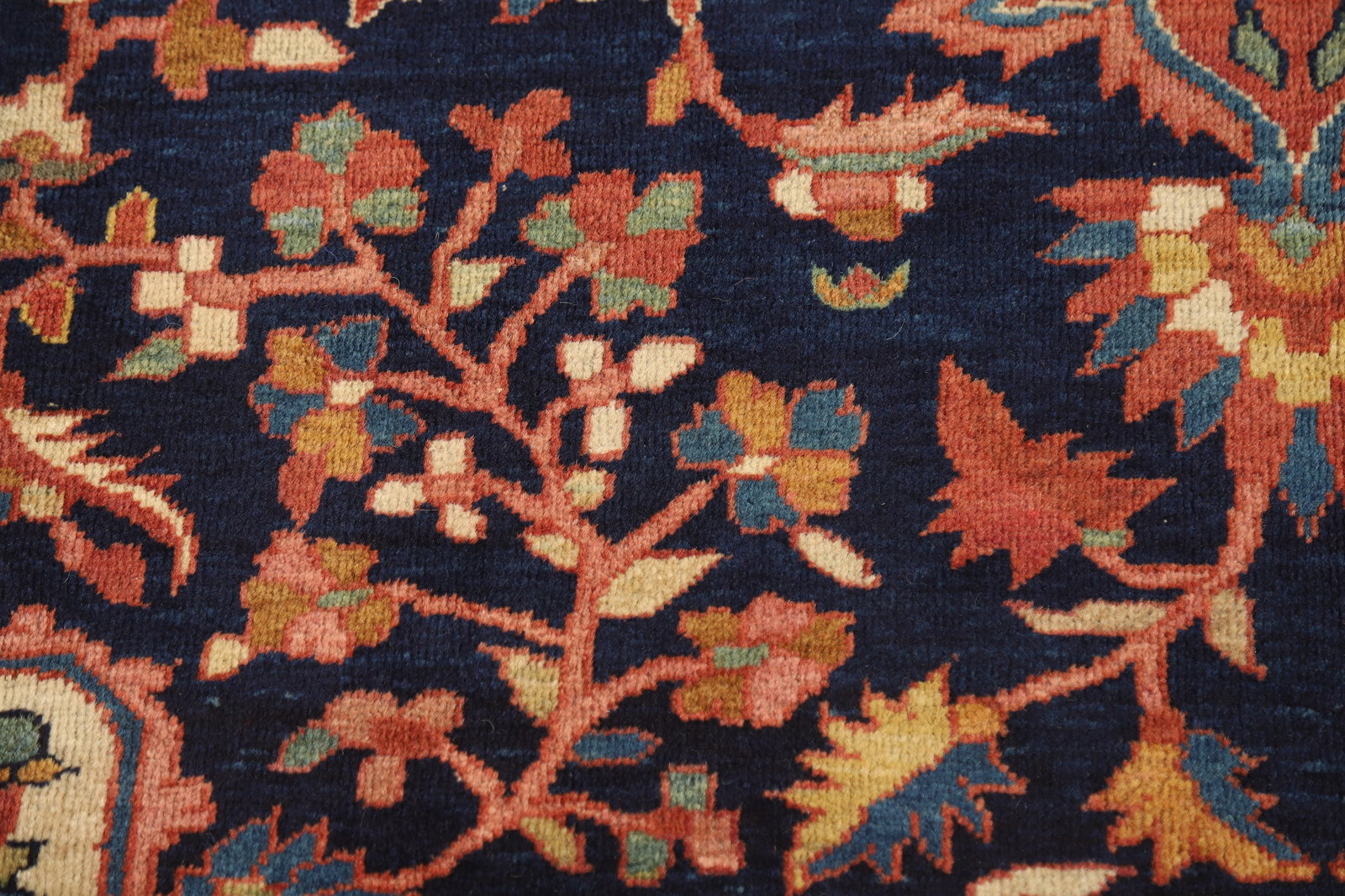 Pre-1900 Vegetable Dye Sarouk Farahan Persian Area Rug 9x13 - 9