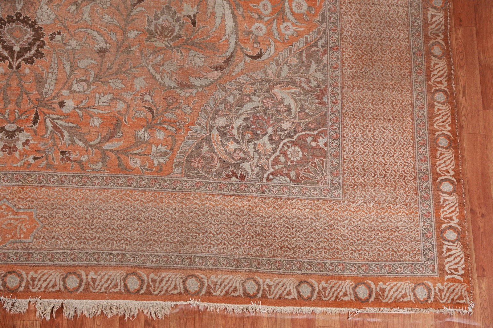 Pre-1900 Vegetable Dye Tabriz Haj-jalili Persian Large Rug 11x15 - 5