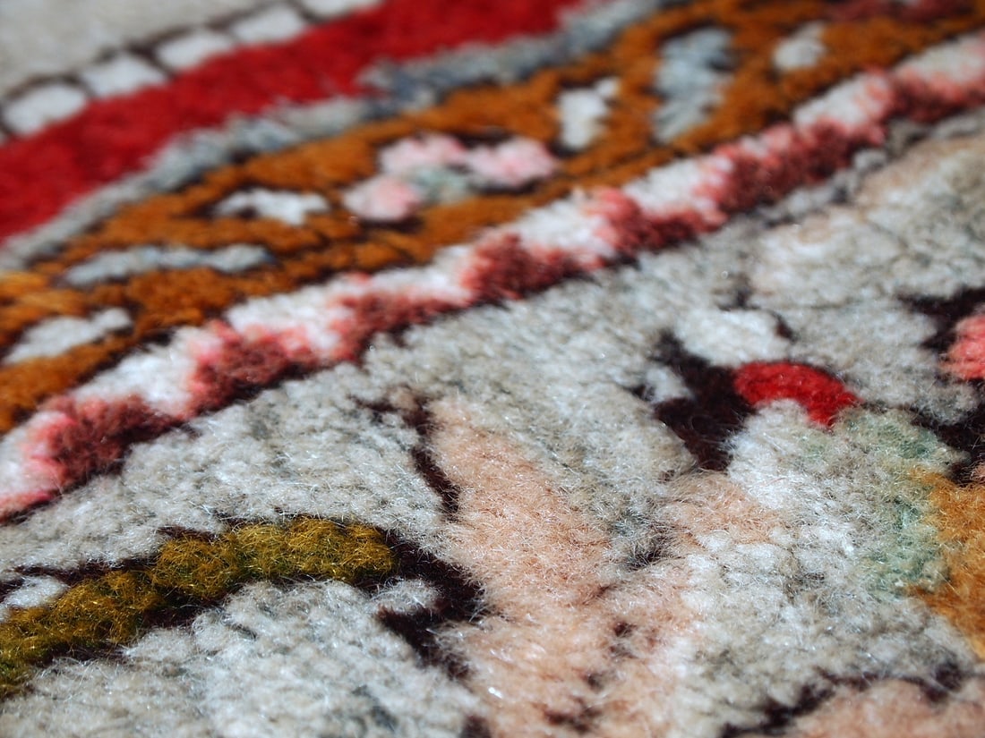 Handmade vintage Turkish Oushak runner 3.6' x 11.1' (110cm x 340cm) 1940s - 9