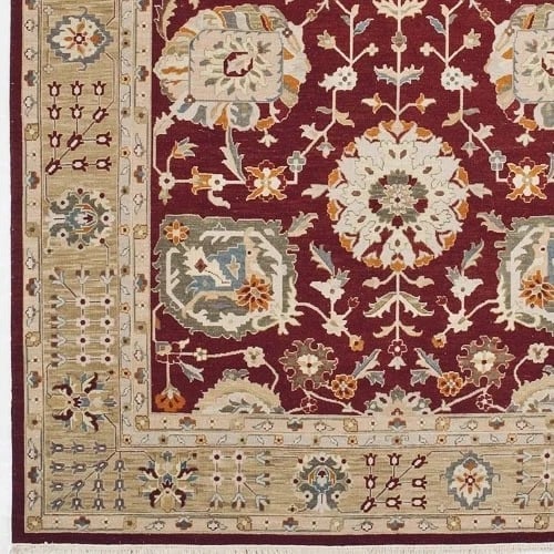 Hand Knotted Indo-Persian Traditional Red Wool Oriental Area Rug Carpet 12' x 15' - 5