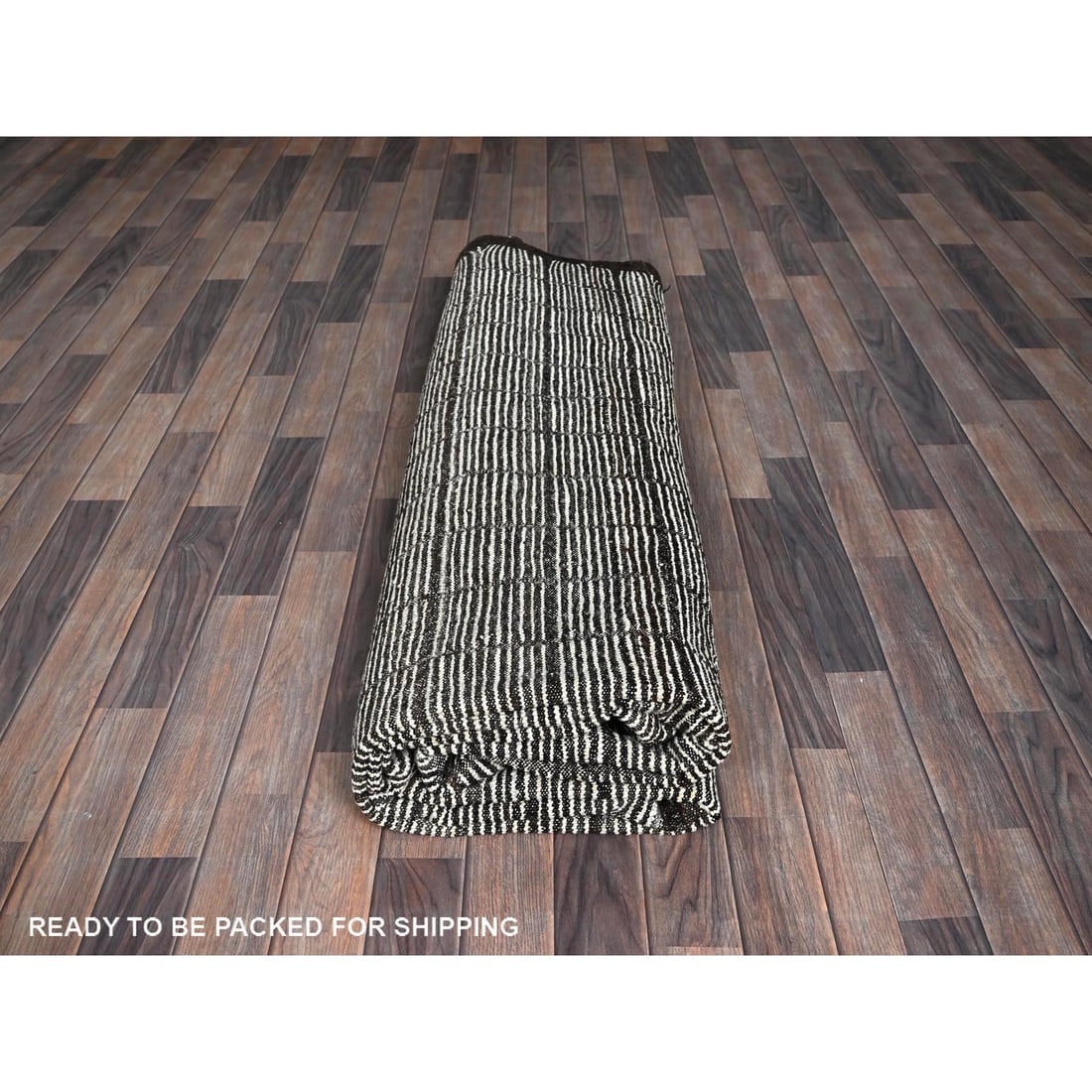 Daisy White Moroccan Weave with Box Design Hand Knotted Pure Wool Rug - 9