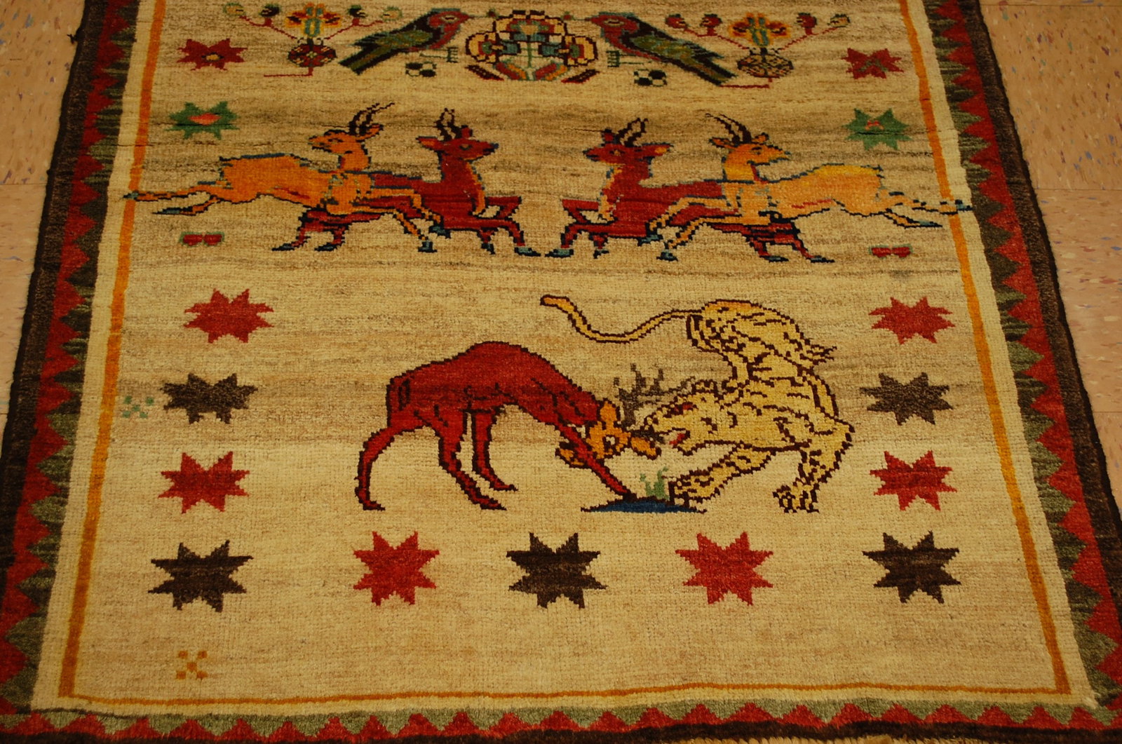 PERSIAN SHIRAZ RUG 3.9x5 - 2