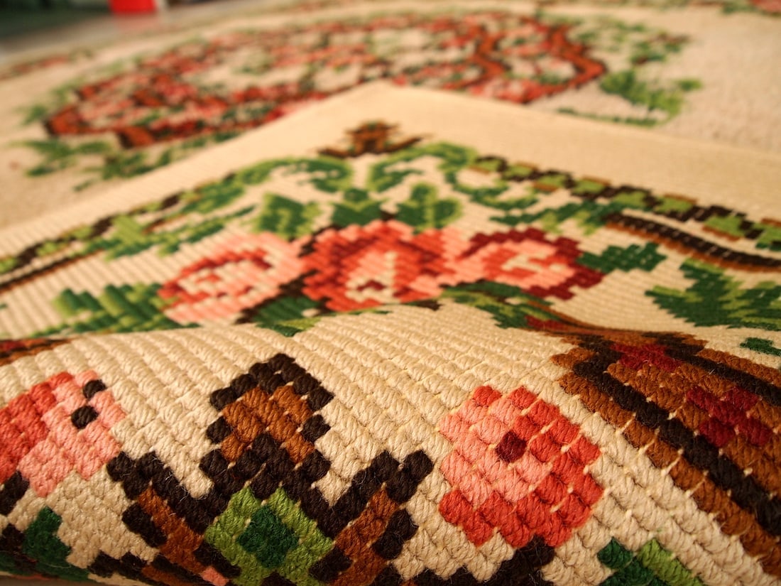 Vintage Belgian Savonnerie rug 6.5' x 9.8' ( 199cm x 299cm ) 1960s - 14