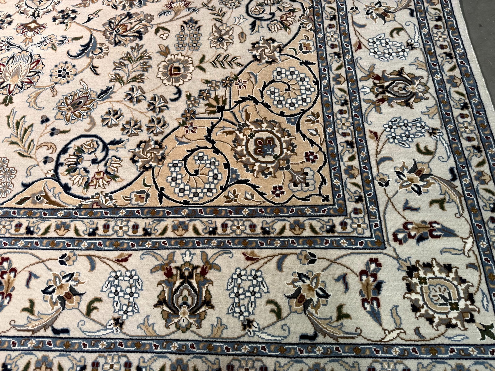 FINE SILK & WOOL KASHAN RUG 9x12 - 4