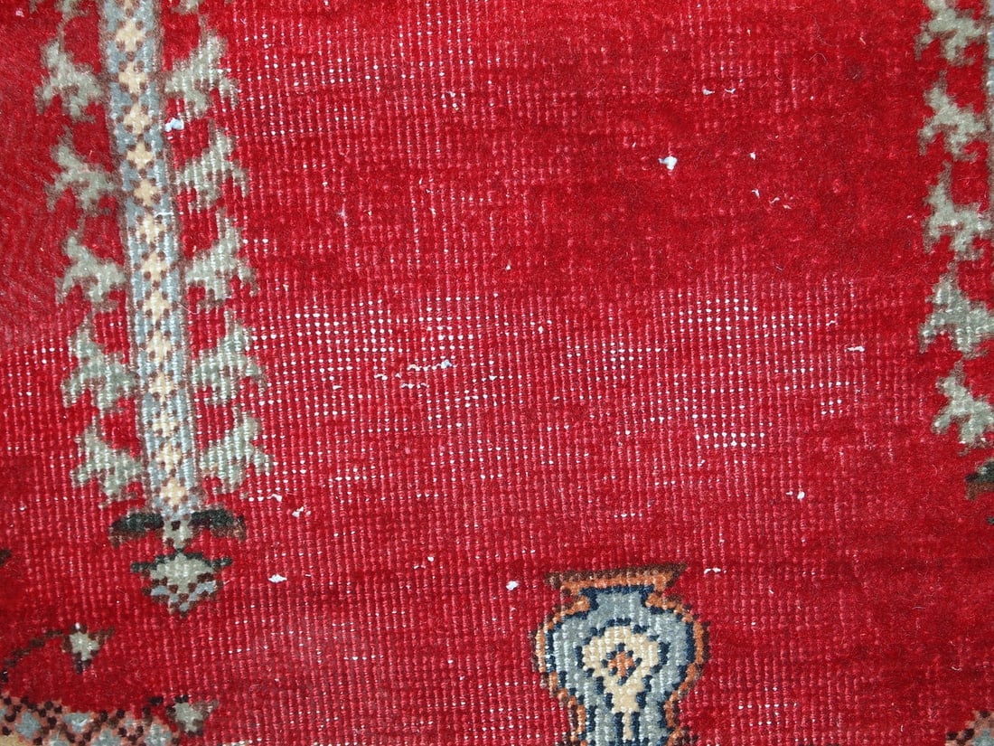 Handmade antique Turkish Konya rug 2.9' x 3.5' (69cm x 108cm) 1920s - 3