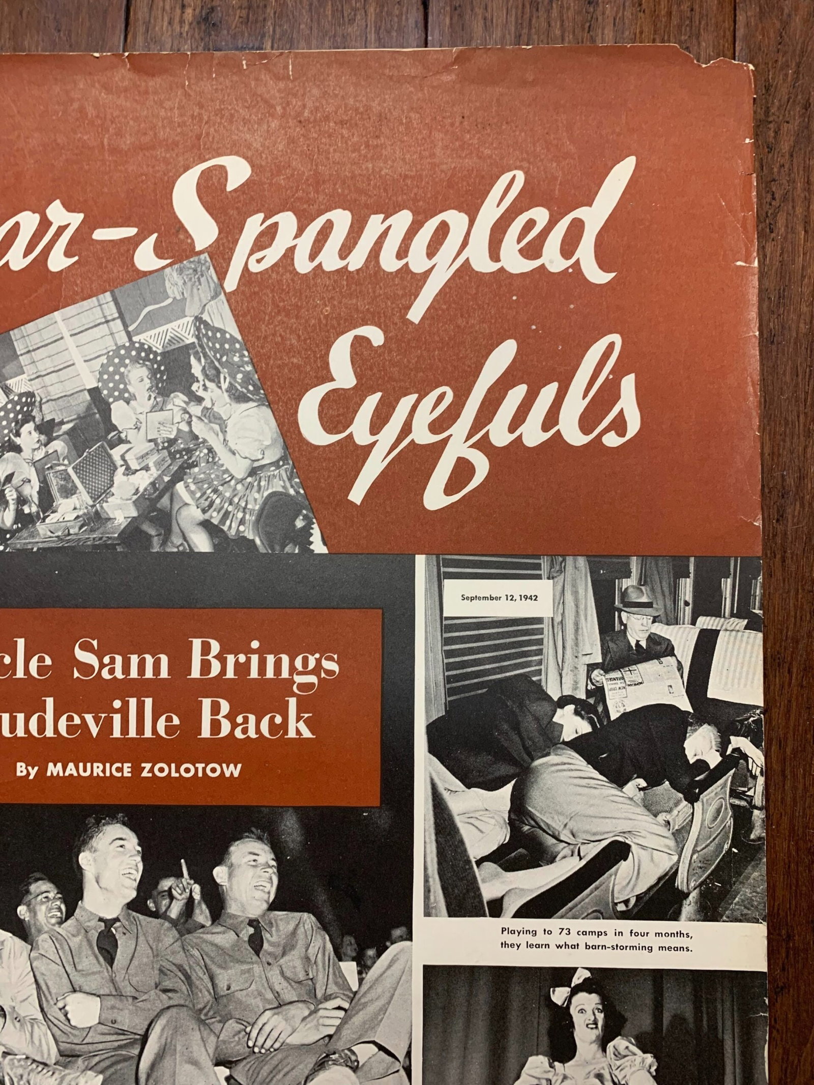 22x28 1942 Newstand Poster Saturday Evening Post - Art By Maurice Zolotow star Spangled Eyefuls - 2