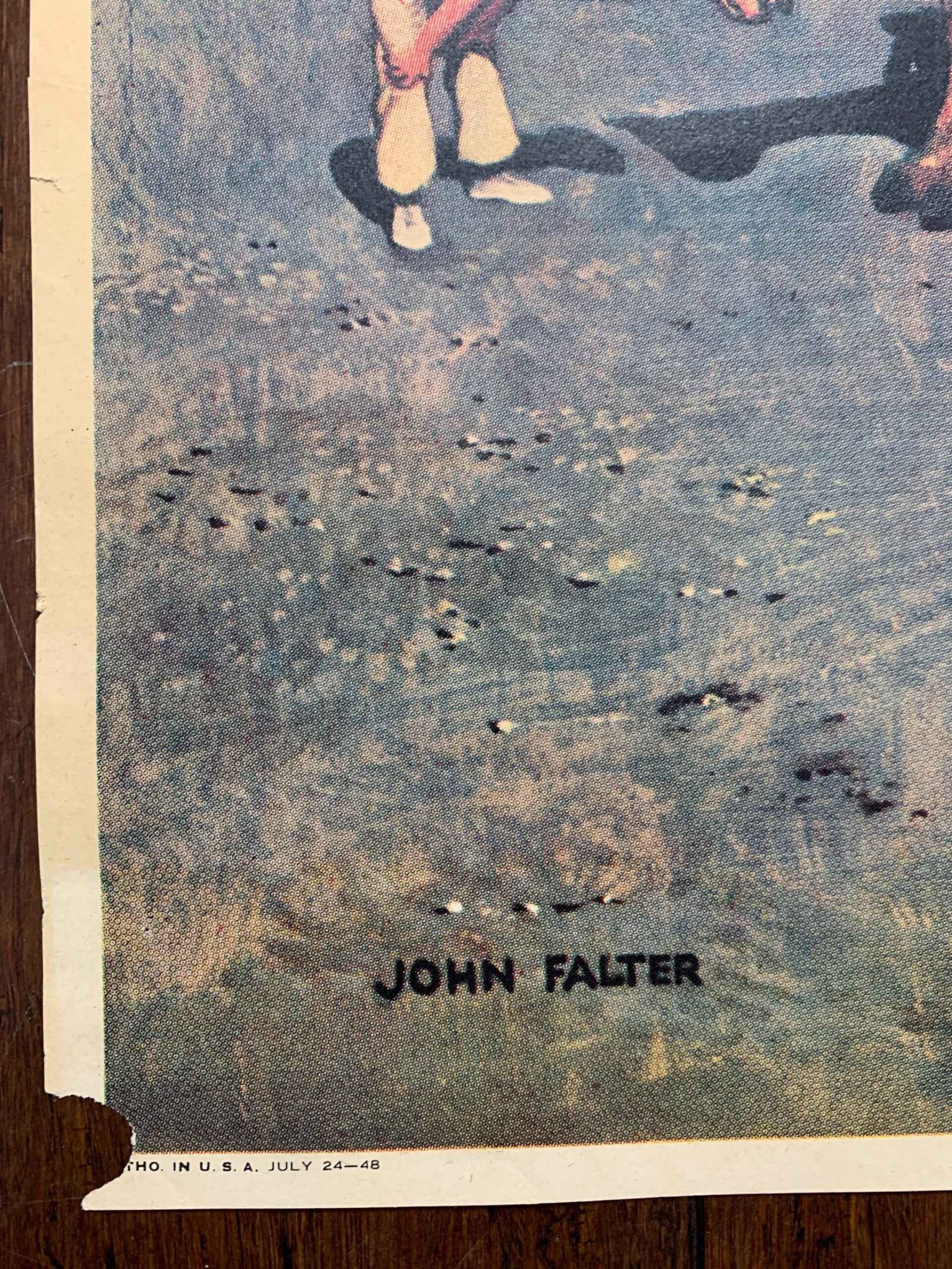 22x28 1948 Newstand Poster Saturday Evening Post - Art By John Falter photos On Fake Broncos - 3