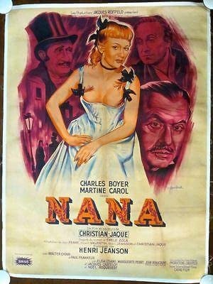 Nana (1955) C.O.O. French 1 Panel Poster- Martine Carol Art LB - 2