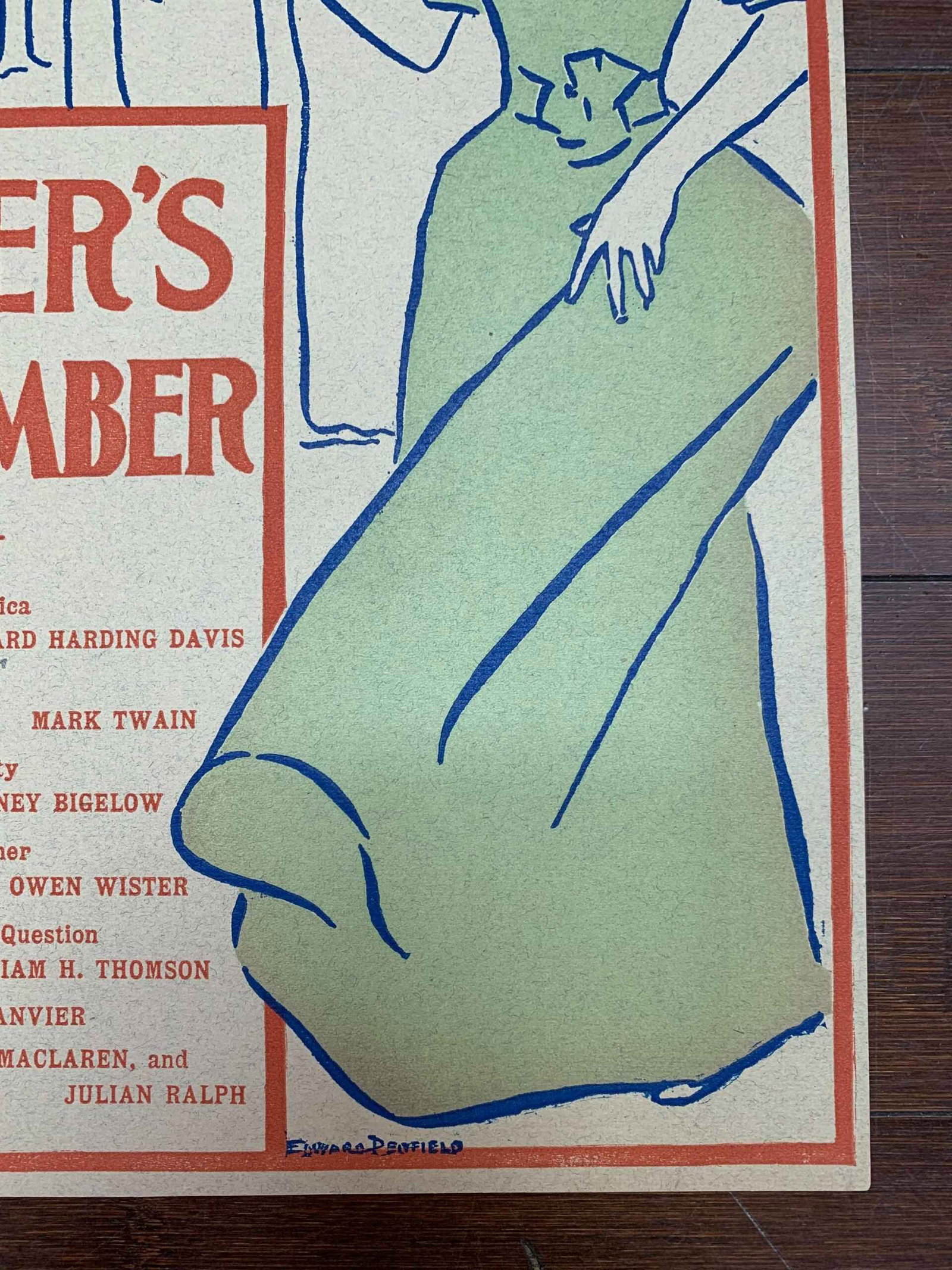 Harper's September - Art by Penfield (1898) 8 x 9.375 US Advertising Poster - 3