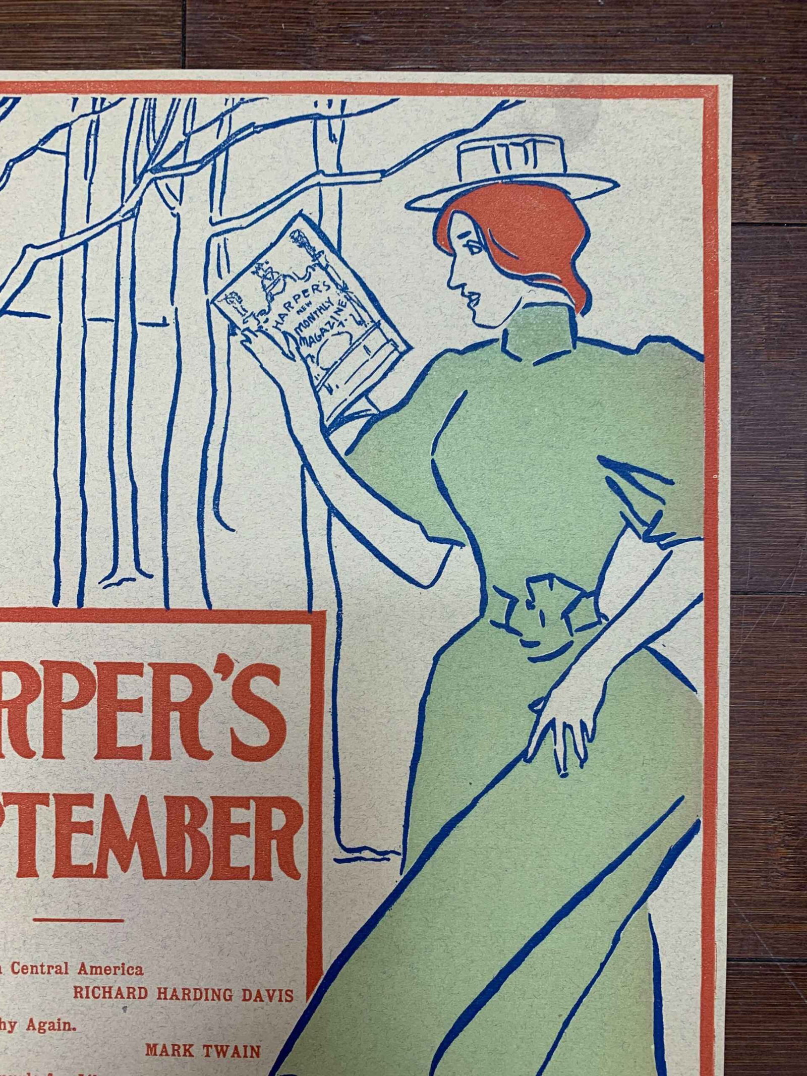 Harper's September - Art by Penfield (1898) 8 x 9.375 US Advertising Poster - 4