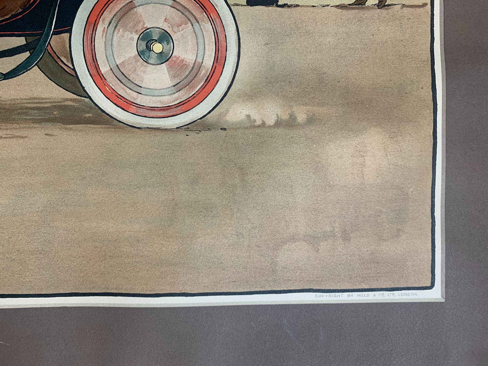 Town - Art by Thackeray (r.unk) 21.5 x 31.75 US Early Automobile Lithograph Poster - 5