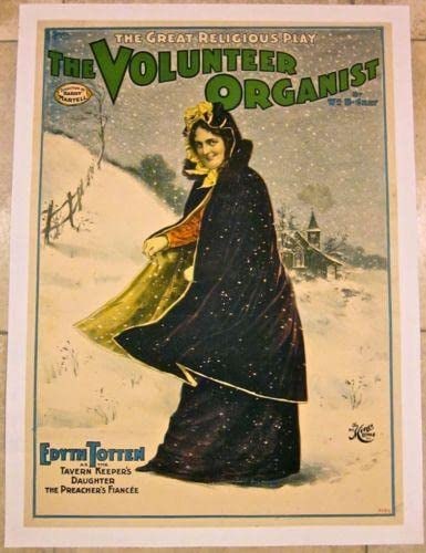Volunteer Organist (1901) LB Theatre Poster Rare Edyth Totten (1 of 1)