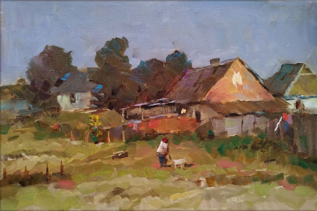 Oil painting Fields Sergey Ivanovich Animov: Title: Oil painting Fields Sergey Ivanovich Animov Description: 456DDD Painter: Sergey Ivanovich Animov Size: 26x38 cm/ 10.23x14.96 inches Components: canvas, oil Original painting from our