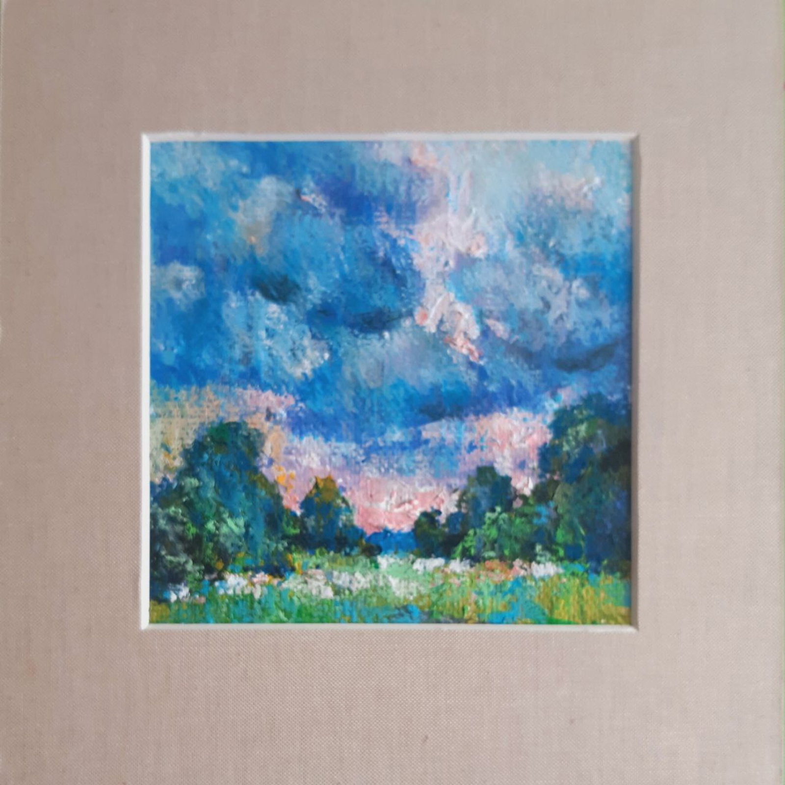 Acrylic painting Clouds Vyacheslav Petrovich Babac: Title: Acrylic painting Clouds Vyacheslav Petrovich Babac Description: 186BA Painter: Vyacheslav Petrovick Babac Size: 18x17 cm/7,08x6,69 inches Component: Acrylic, cardboard Original painting from