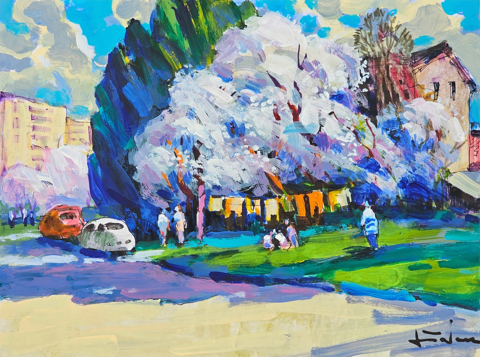 Oil painting Landscape Vyacheslav Petrovich Babac: Title: Oil painting Landscape Vyacheslav Petrovich Babac Description: 187BA Painter: Vyacheslav Petrovick Babac Size: 21x28 cm/ 8.26x11.02 inches Component: oil, cardboard Original painting from our c