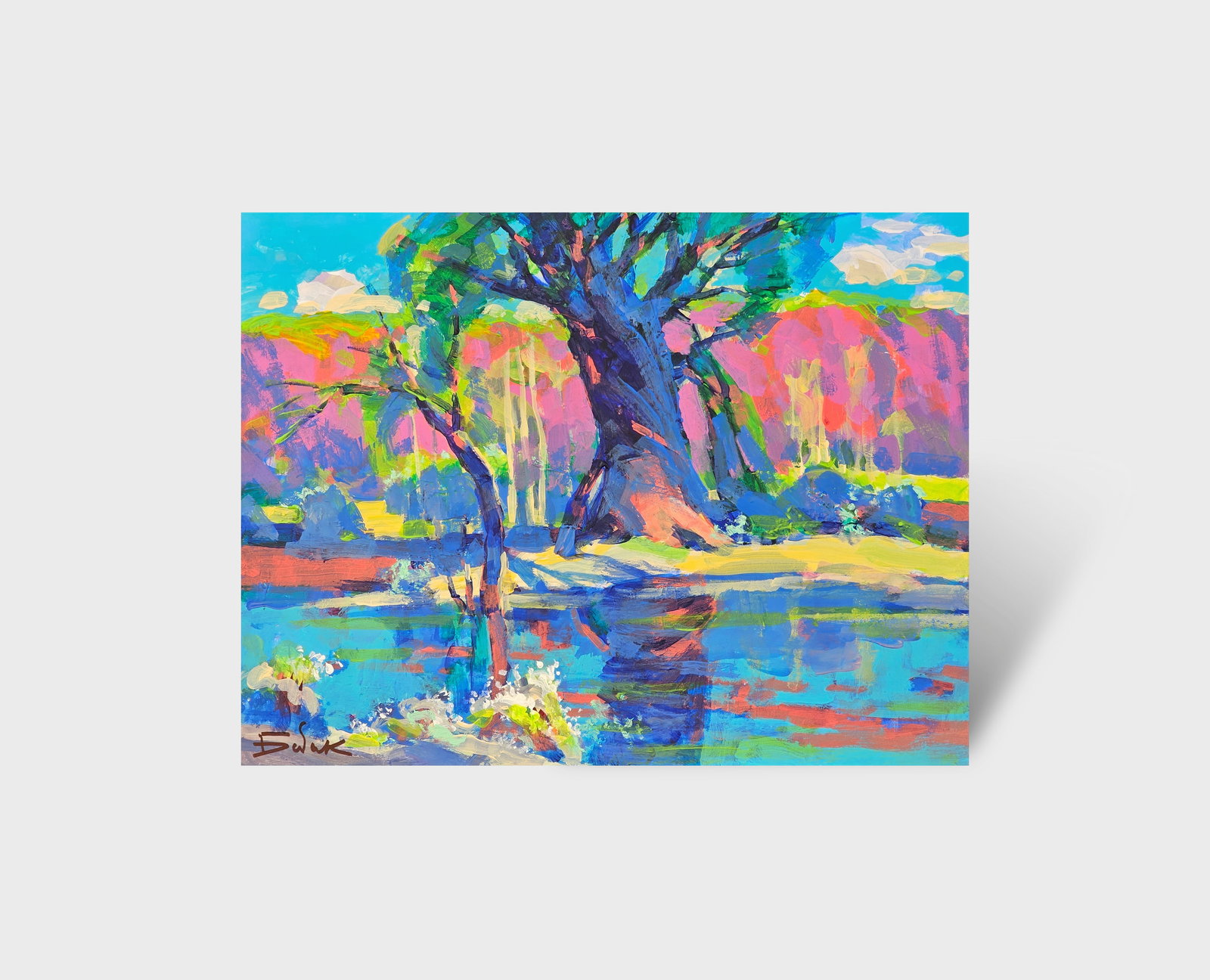 Oil painting bright landscape Vyacheslav Petrovich Babac - 10