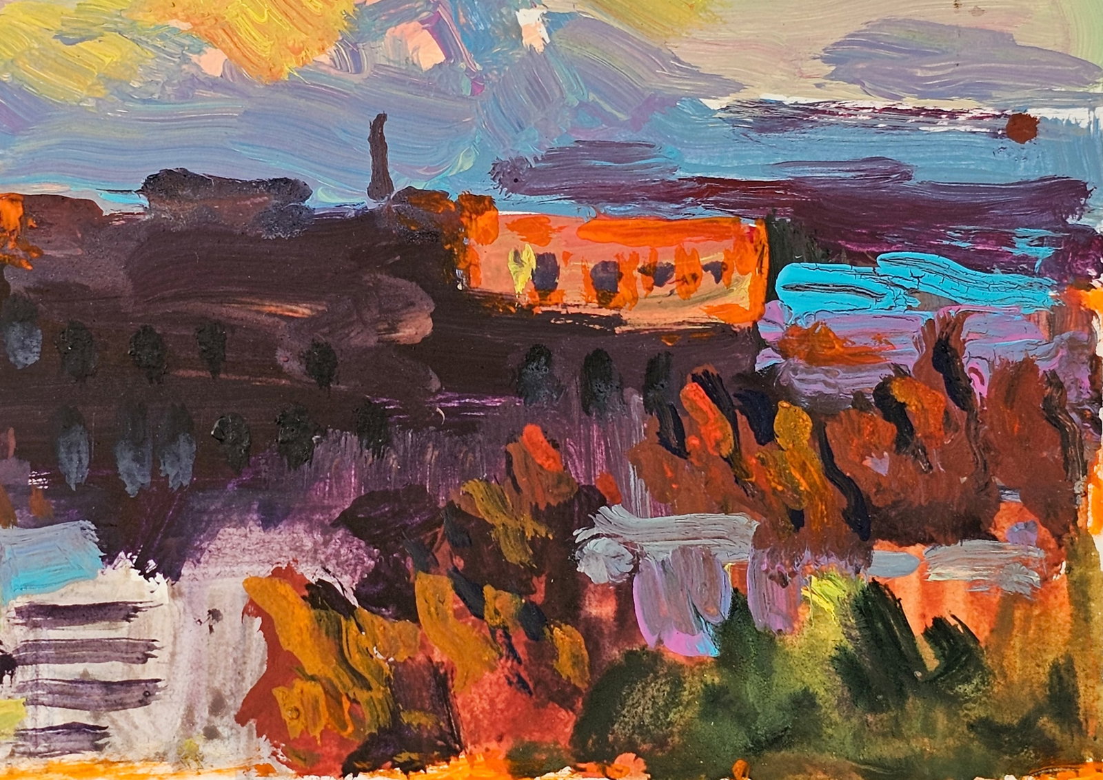 Acrylic painting the city of Ivano-Frankivsk Vyacheslav Petrovich Babac - 6