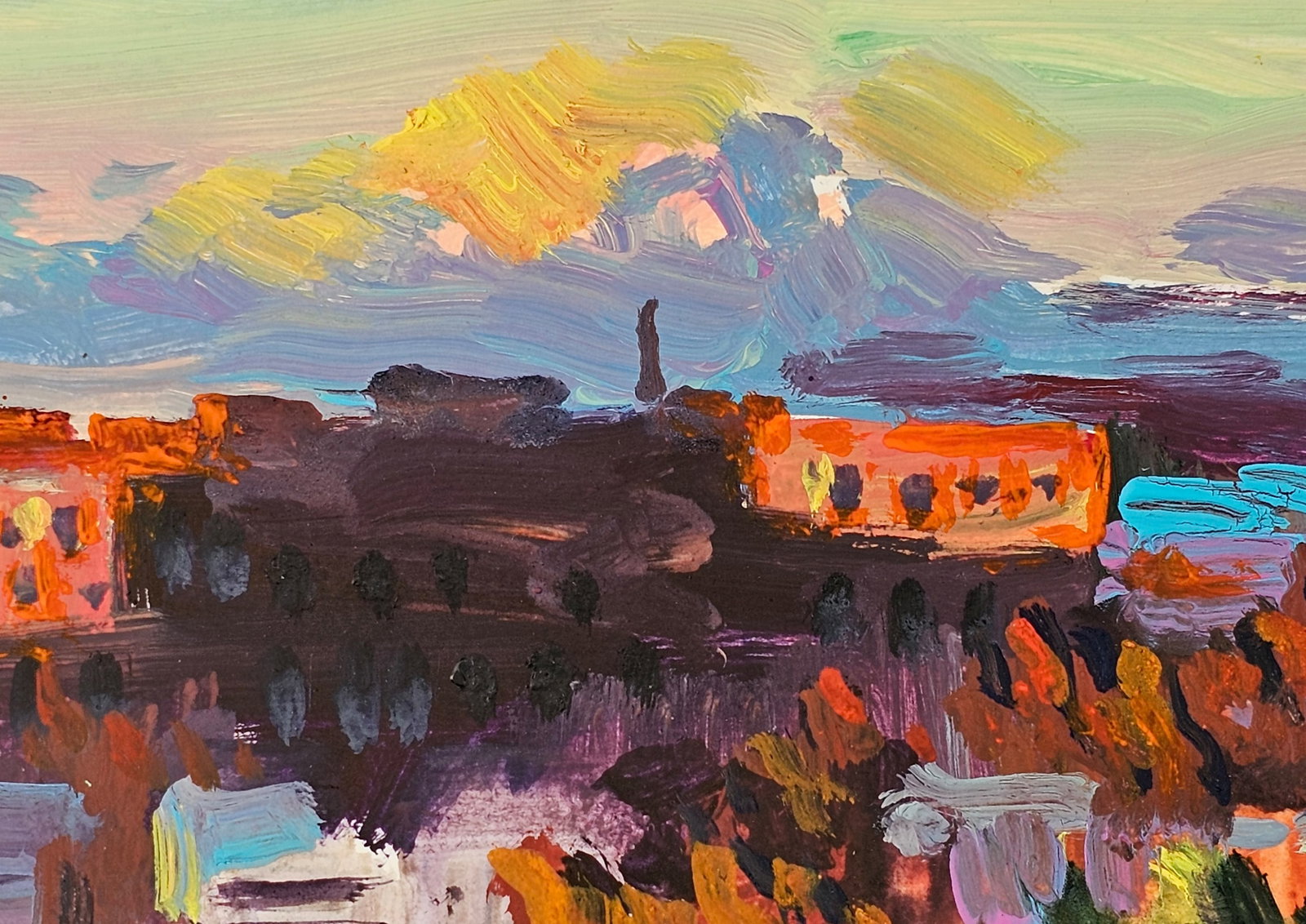 Acrylic painting the city of Ivano-Frankivsk Vyacheslav Petrovich Babac - 7