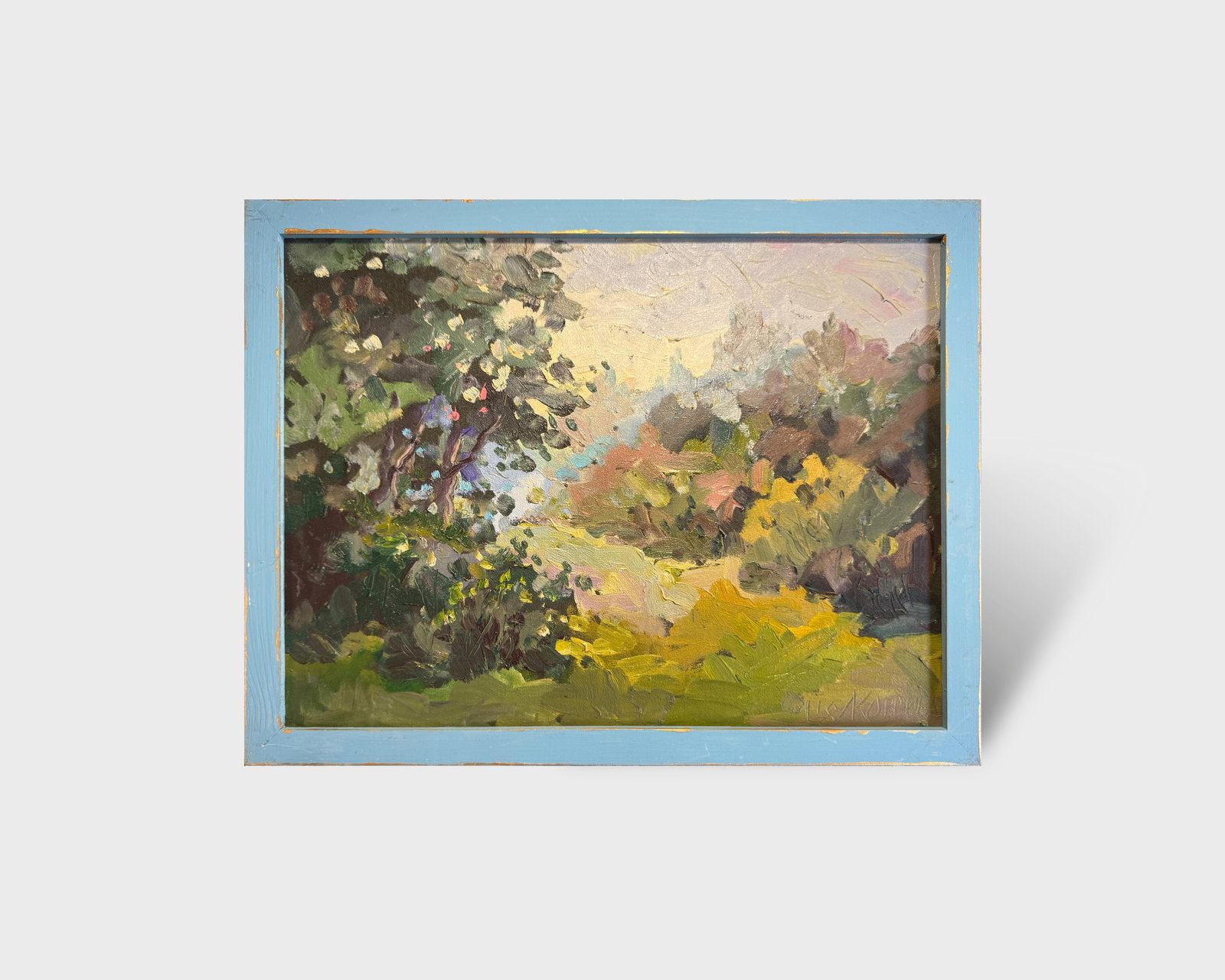 Oil painting with frame Lawn K. Leonid - 8