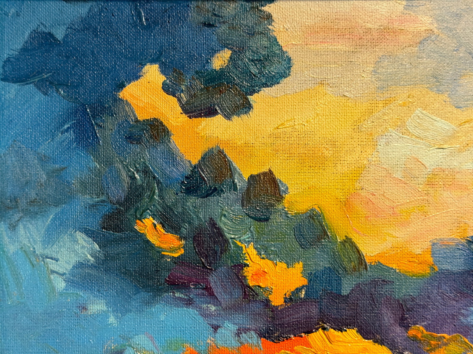 Oil painting with frame Morning K. Leonid - 2