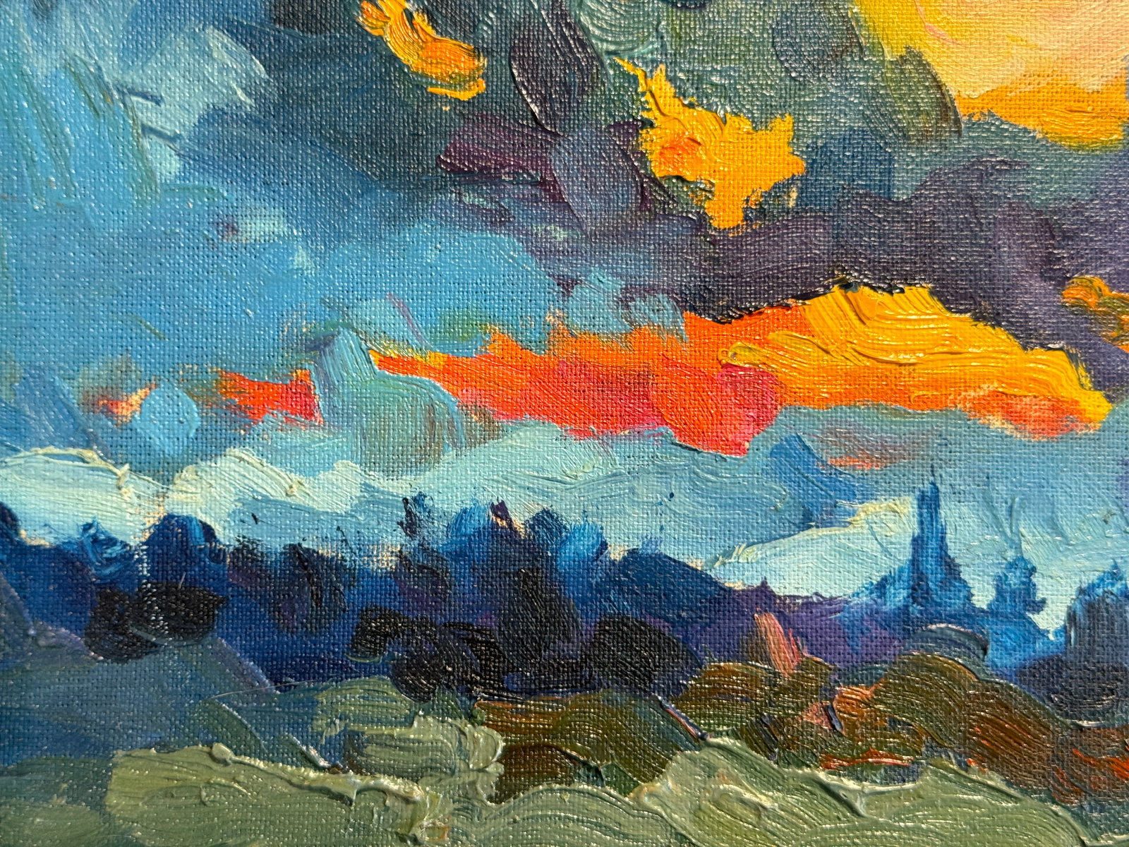 Oil painting with frame Morning K. Leonid - 3