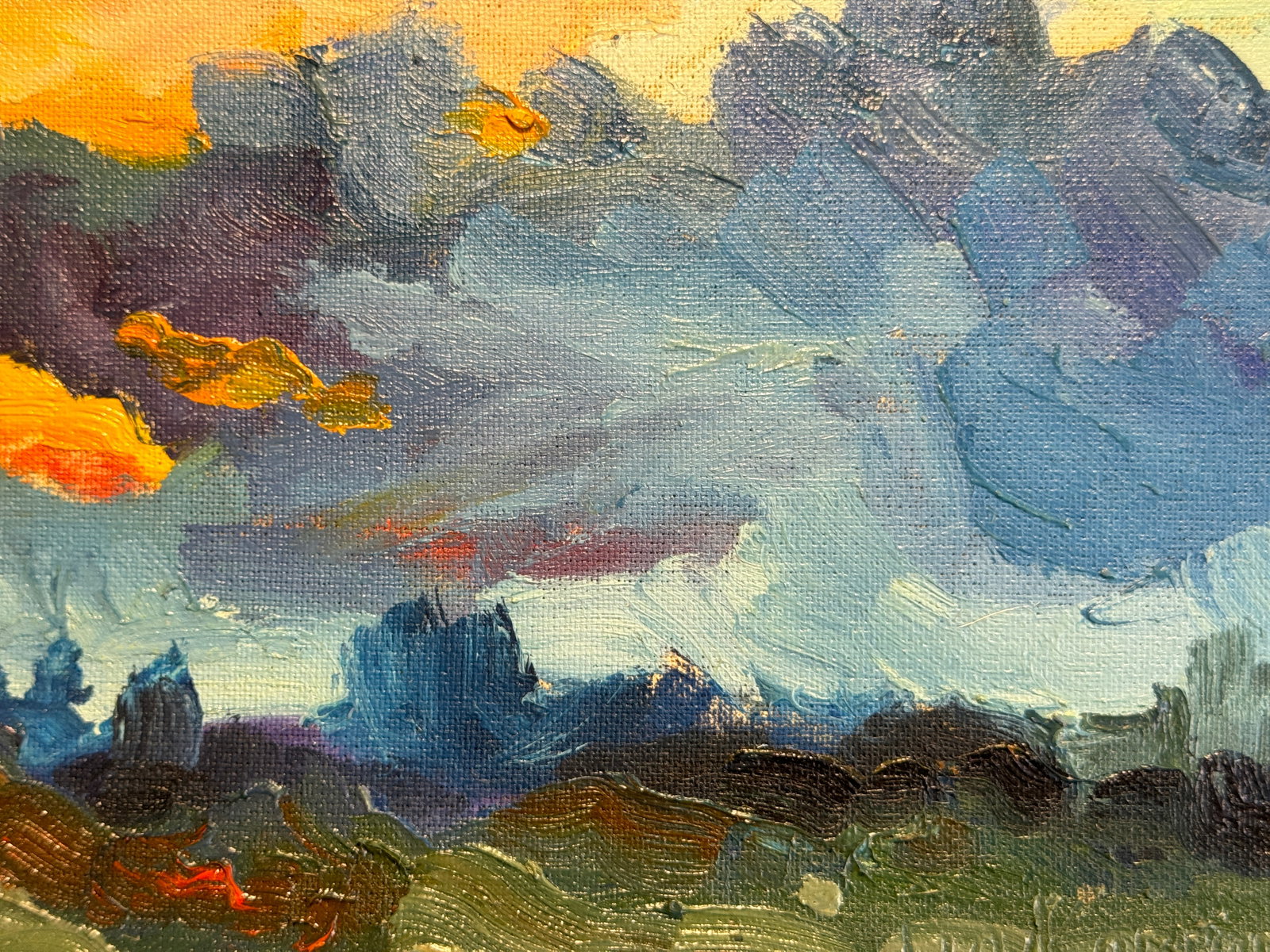 Oil painting with frame Morning K. Leonid - 4