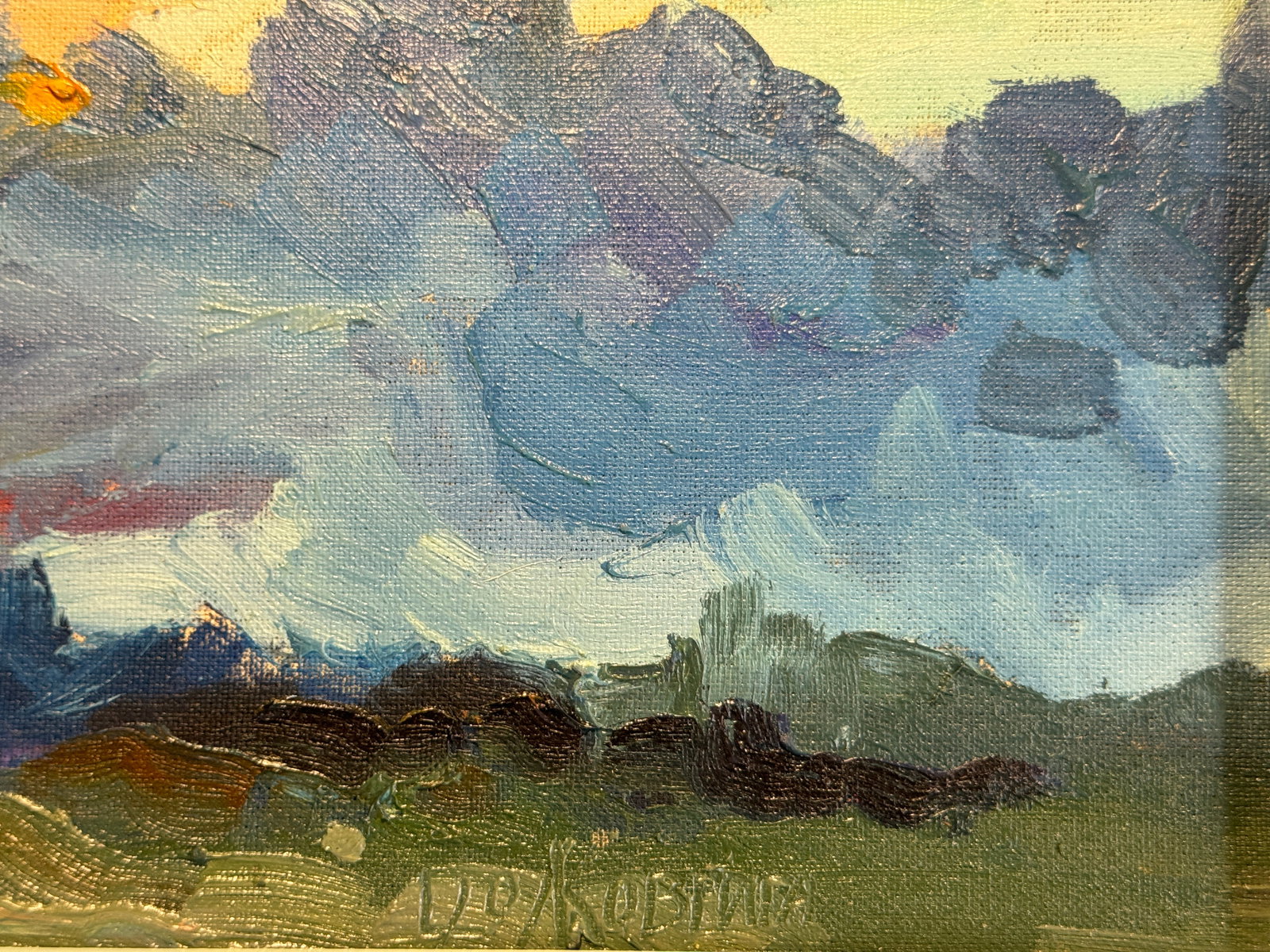 Oil painting with frame Morning K. Leonid - 7