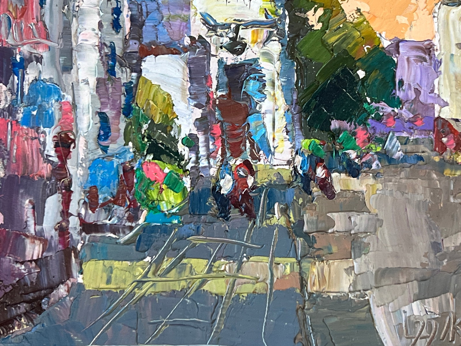 Oil painting city church K. Leonid - 6