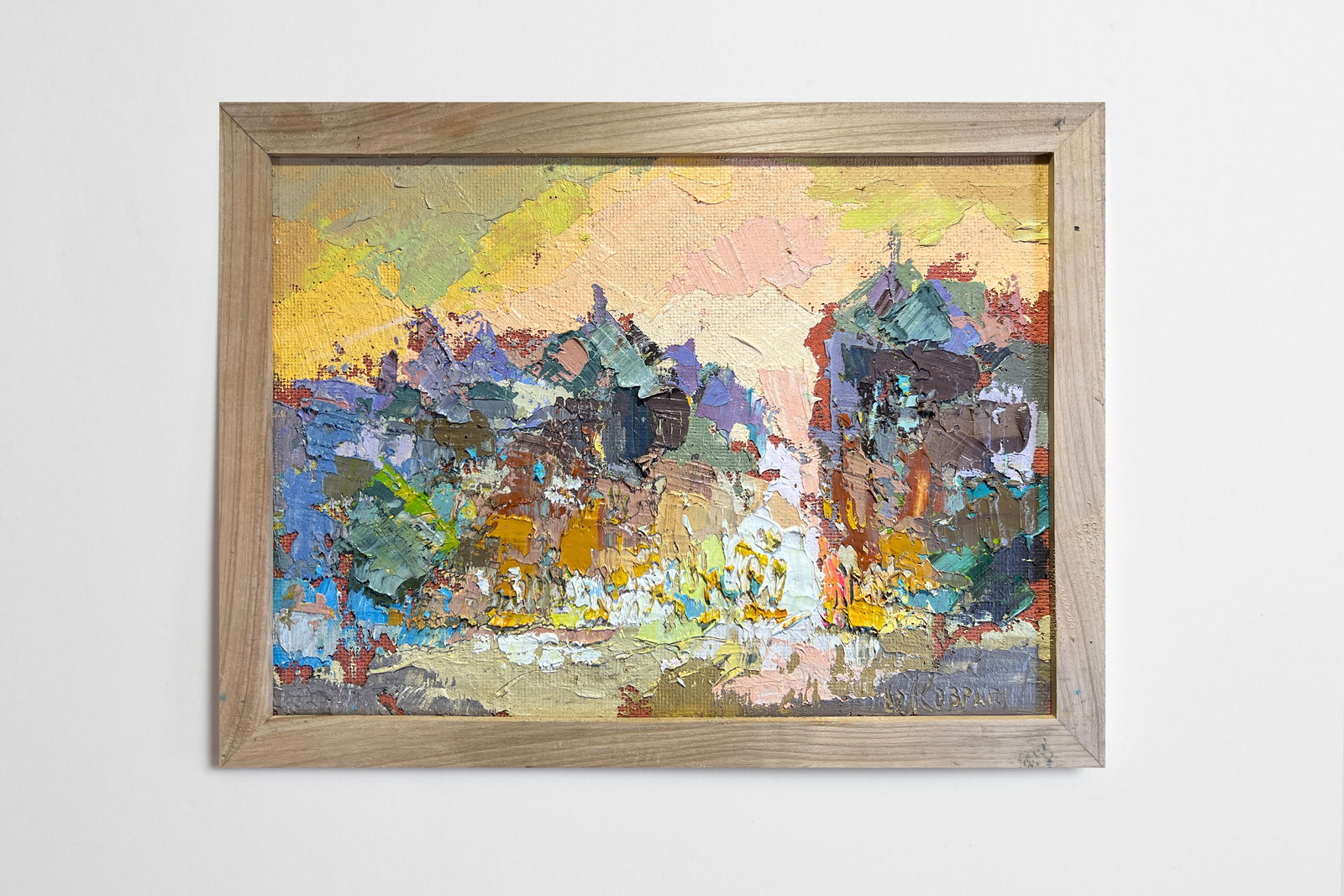 Oil painting with frame City K. Leonid - 2