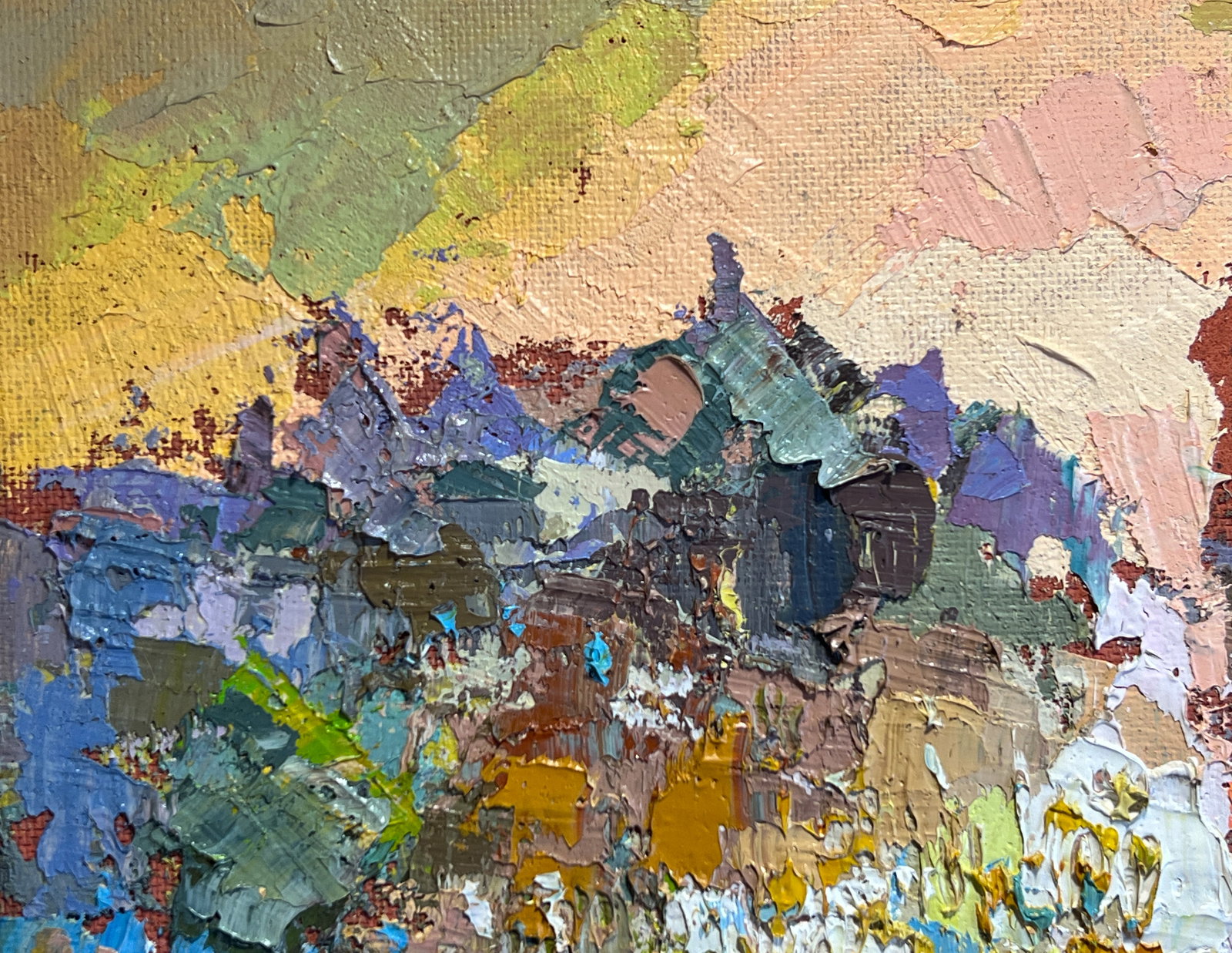 Oil painting with frame City K. Leonid - 3