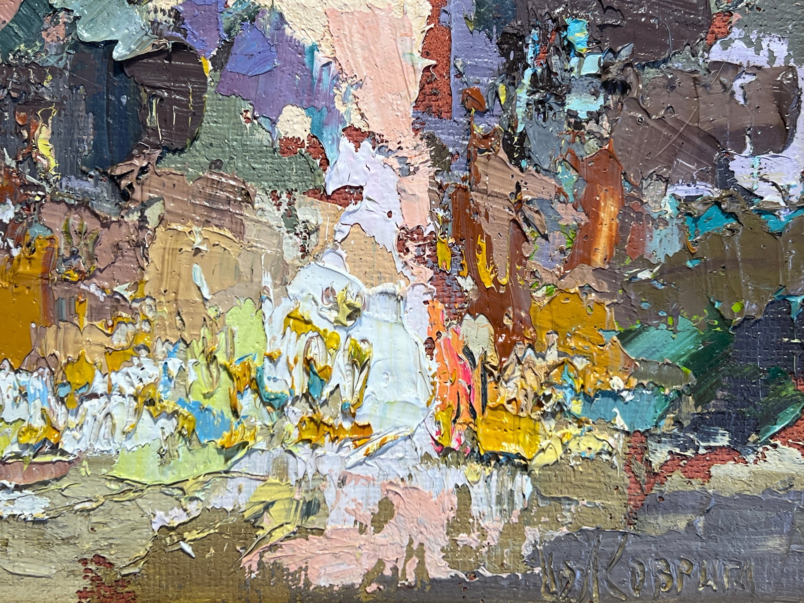 Oil painting with frame City K. Leonid - 5