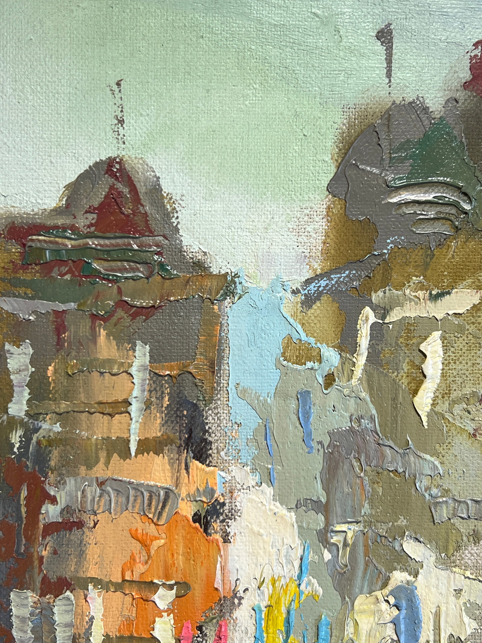 Oil painting with frame city K. Leonid - 4