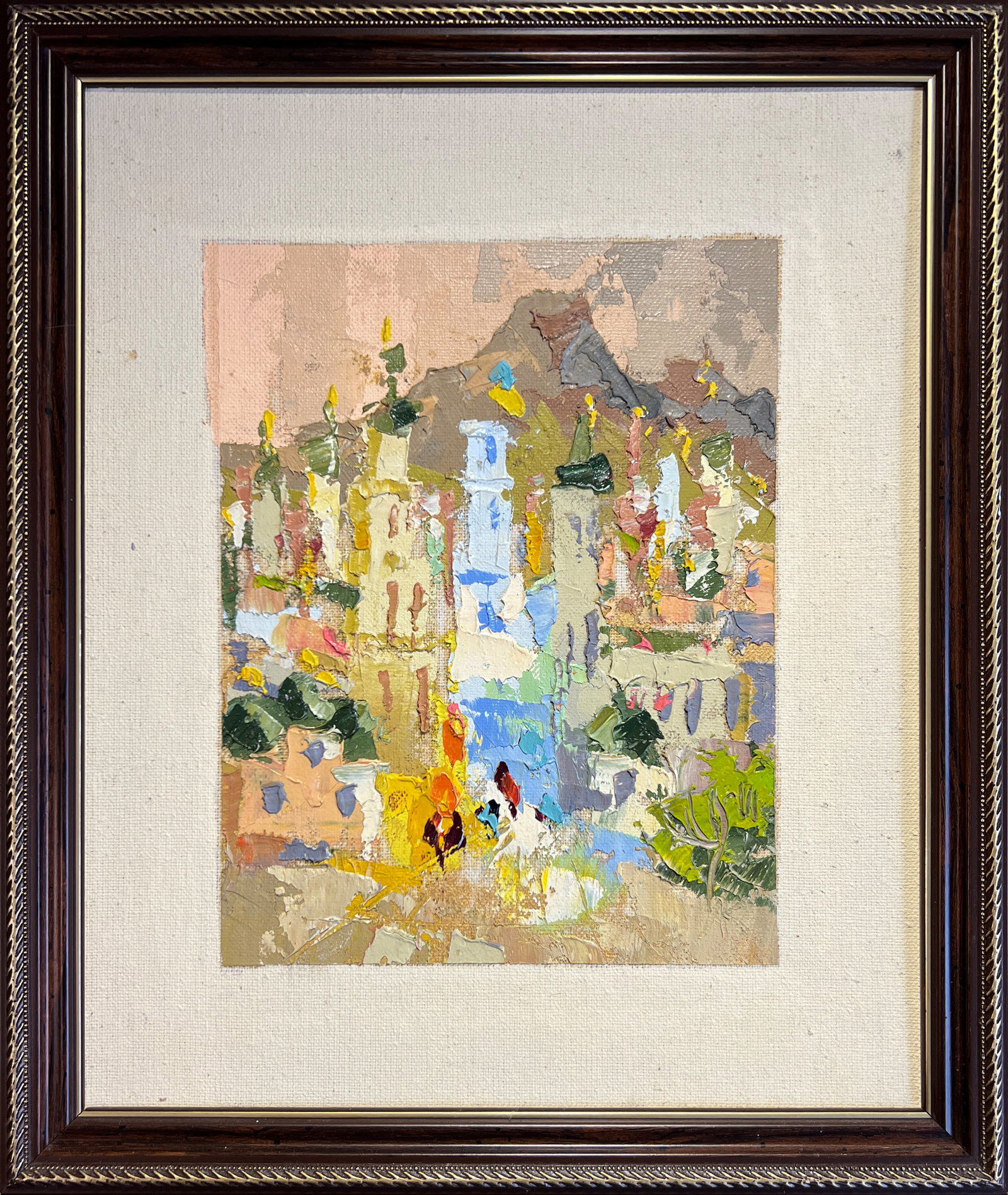 Oil painting with frame Lviv K. Leonid: Title: Oil painting with frame Lviv K. Leonid Description: 168KK Painter: K. Leonid Size: 31.5x26 cm/ 13.77x12.4 inches Components: oil, canvas, fiberboard Original painting CONDITION: exellent