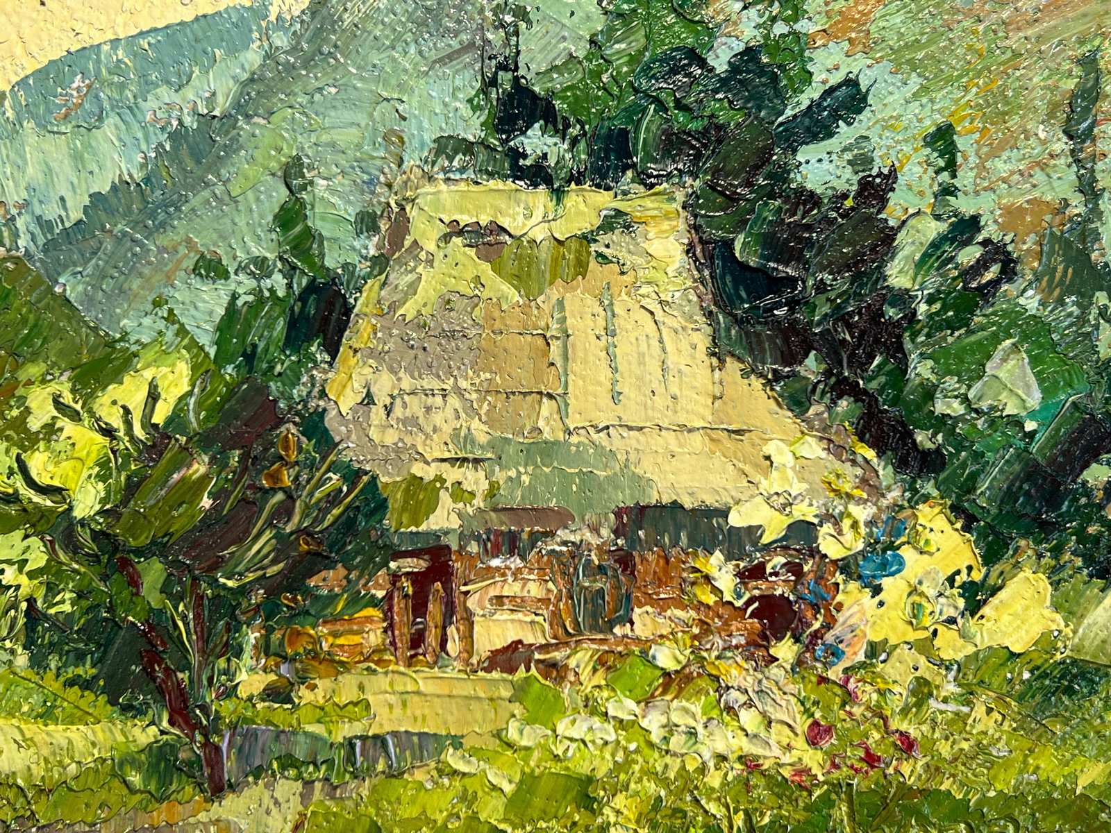 Oil painting with frame An old house K. Leonid - 7