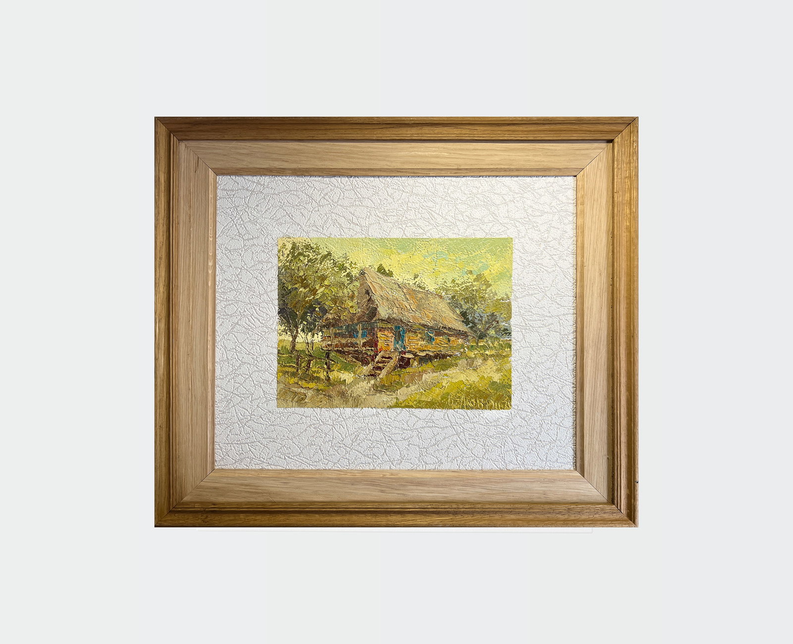 Oil painting with frame An old house K. Leonid - 2