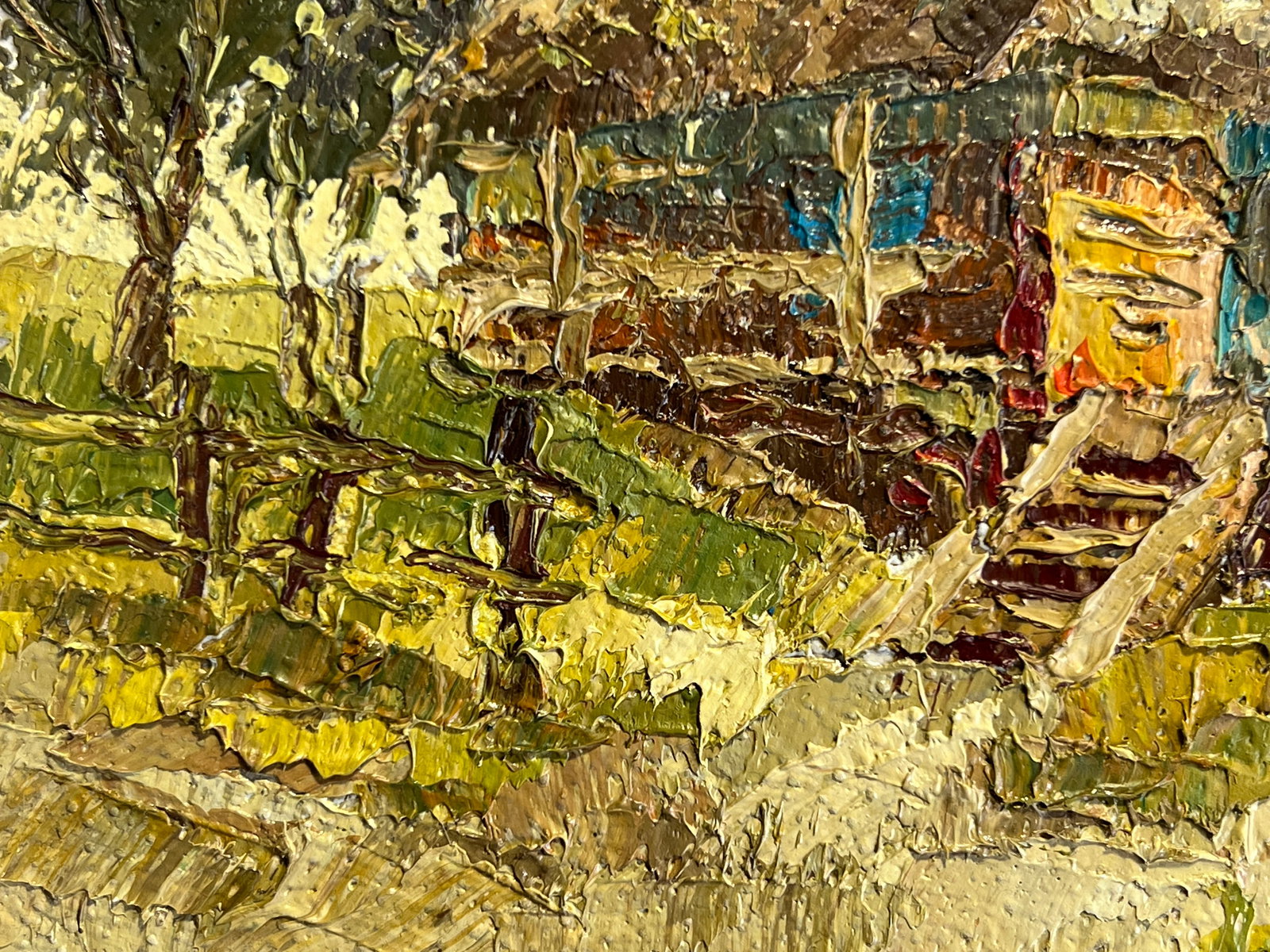 Oil painting with frame An old house K. Leonid - 7