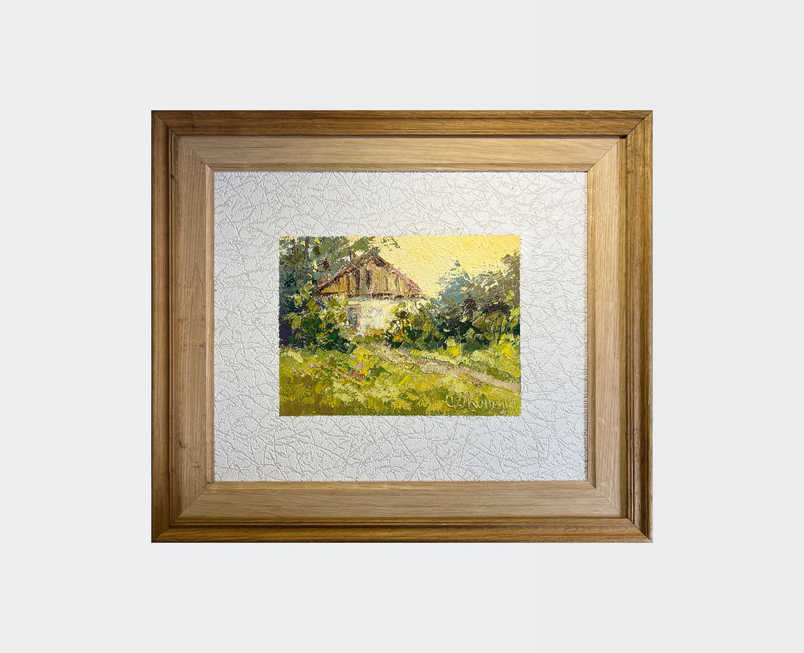 Oil painting with frame An old house K. Leonid - 2