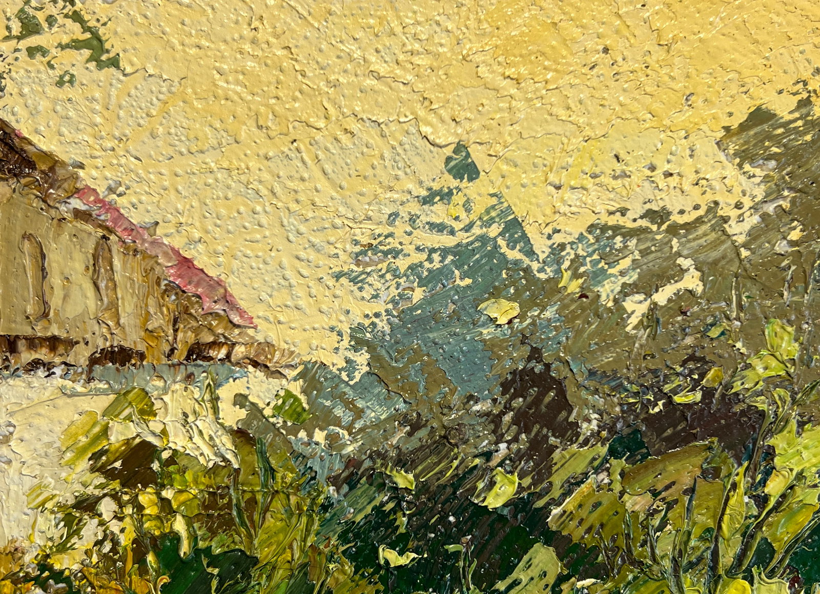 Oil painting with frame An old house K. Leonid - 7