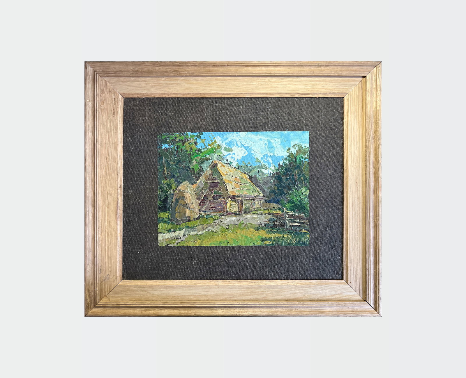 Oil painting with frame An old house K. Leonid - 2