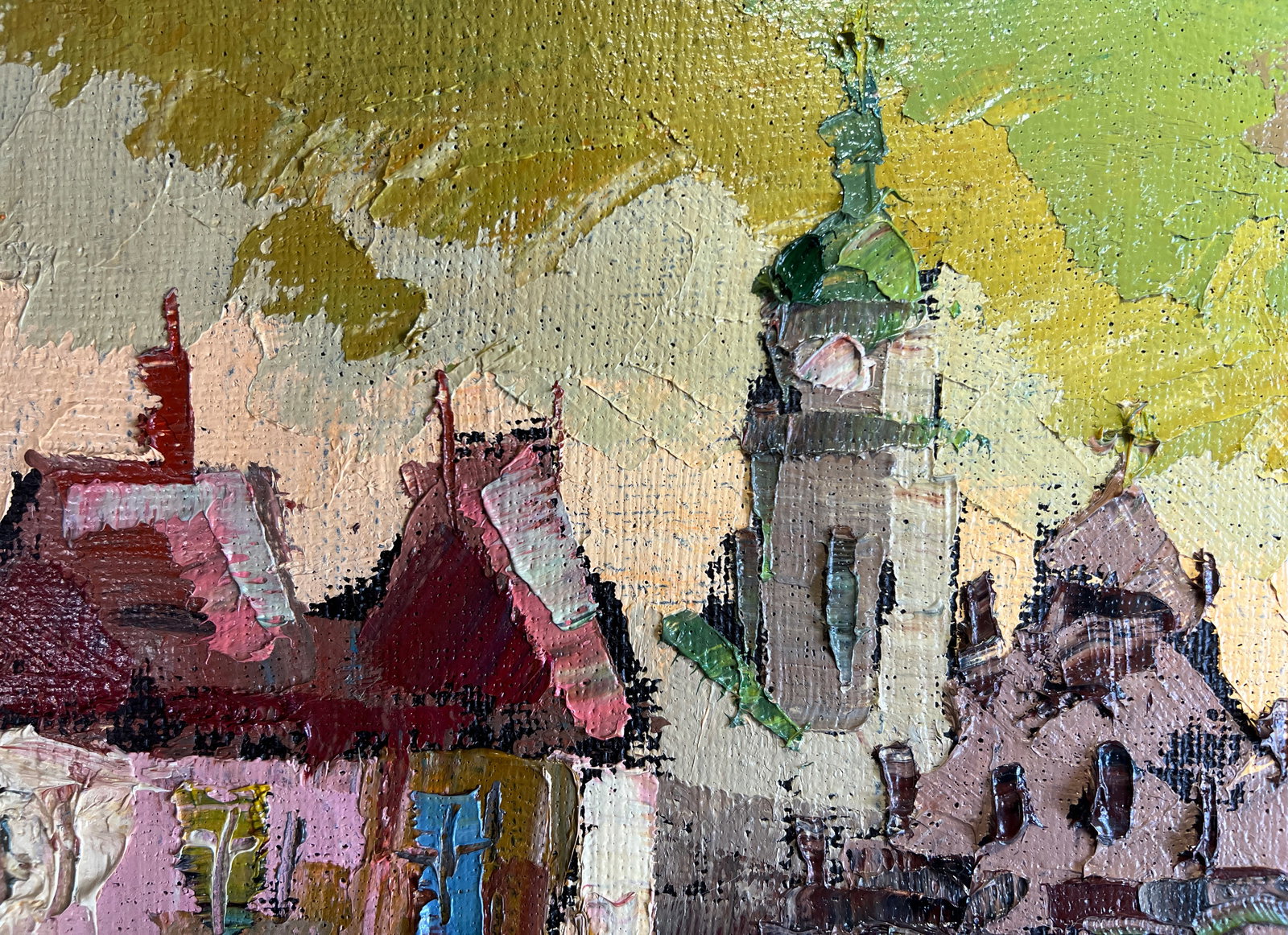 Oil painting with frame Lviv, Bernardine Monastery K. Leonid - 3