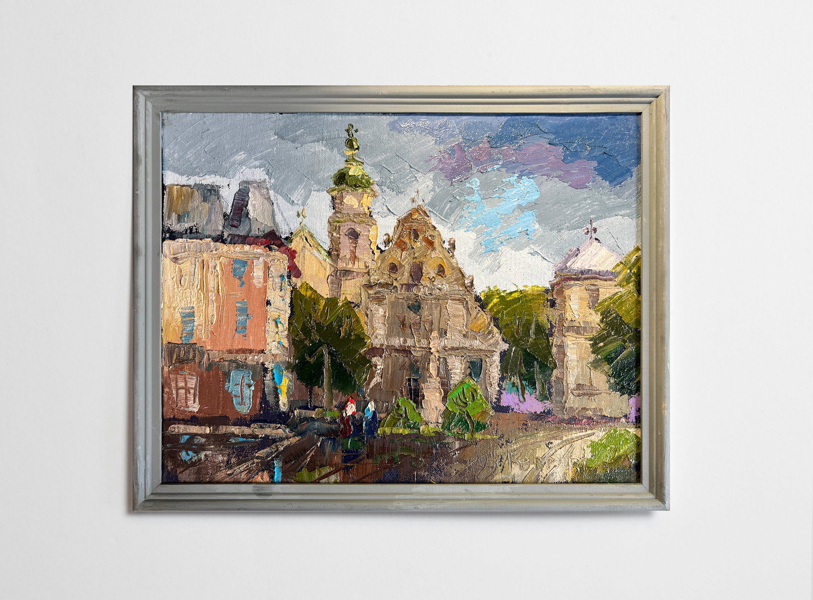 Oil painting with frame Lviv, Bernardine Monastery K. Leonid - 2