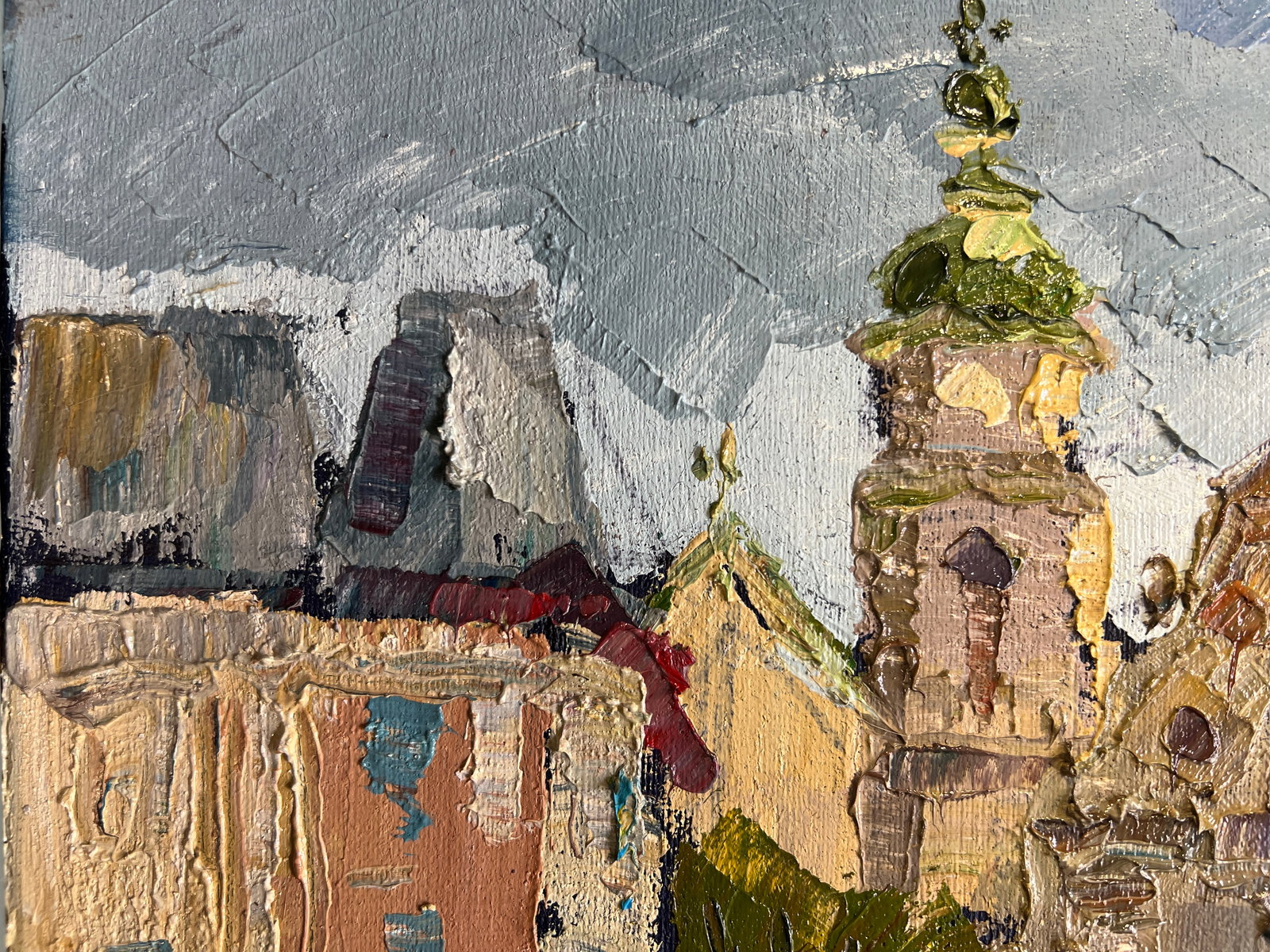 Oil painting with frame Lviv, Bernardine Monastery K. Leonid - 3