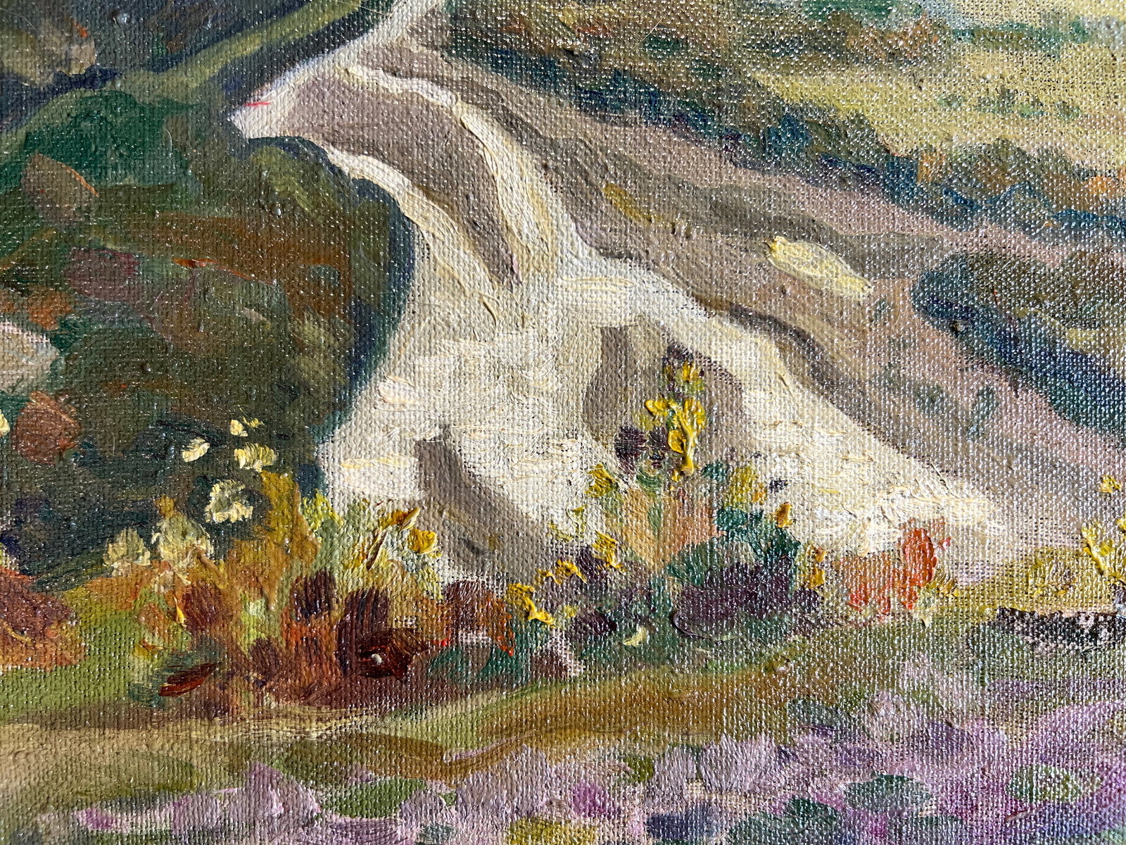 Oil painting with frame river in the Carpathians K. Leonid - 5