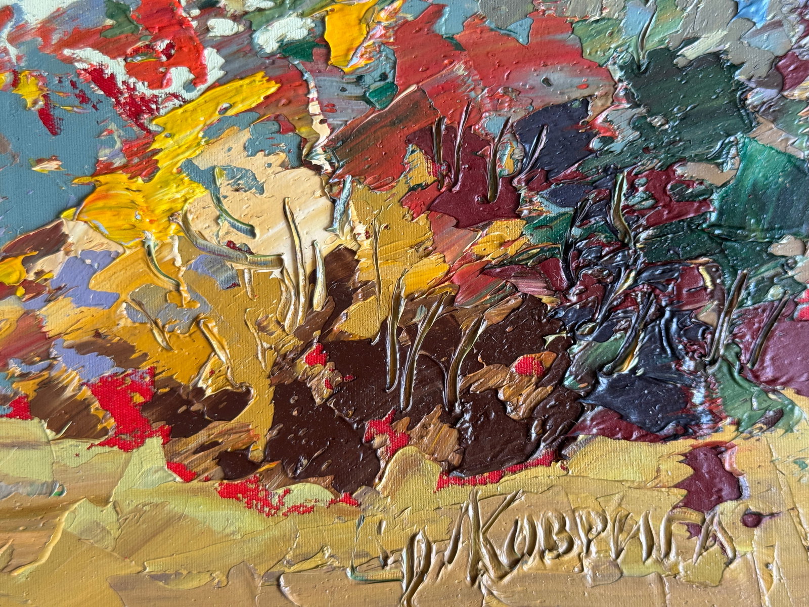 Oil painting with frame Autumn K. Leonid - 5