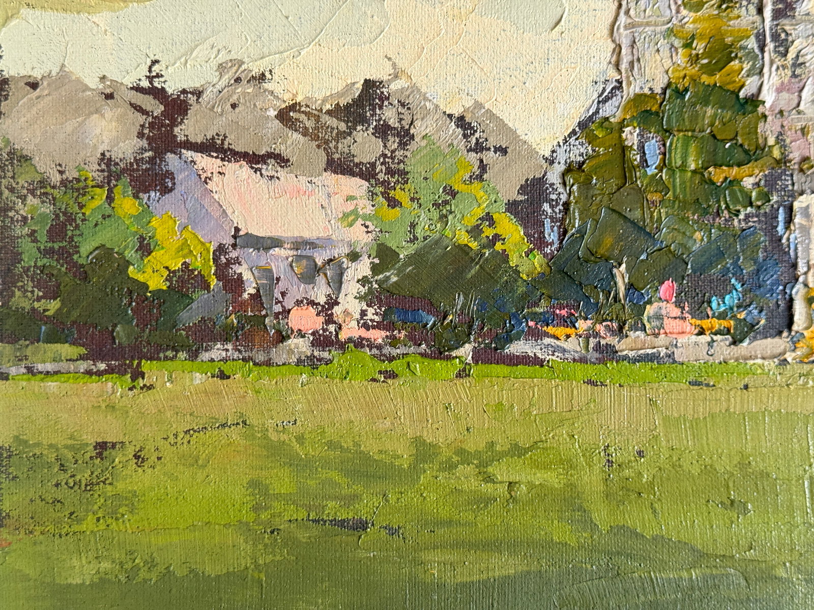 Oil painting with frame Botanical Garden of Lviv University K. Leonid - 5