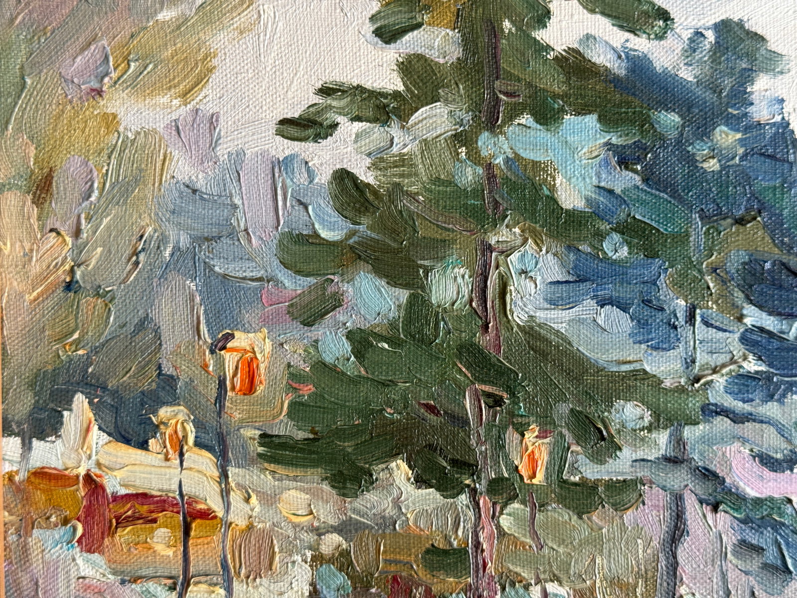 Oil painting with frame boulevard in the woods K. Leonid - 2