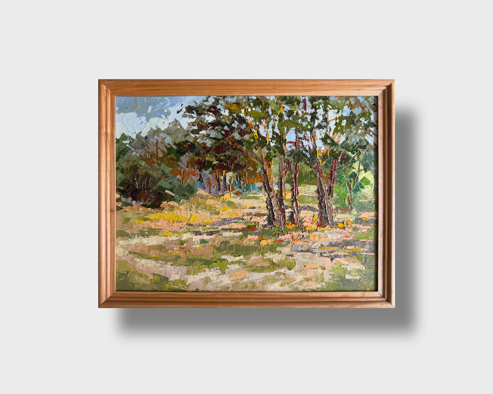 Oil painting with frame Pine trees K. Leonid - 7