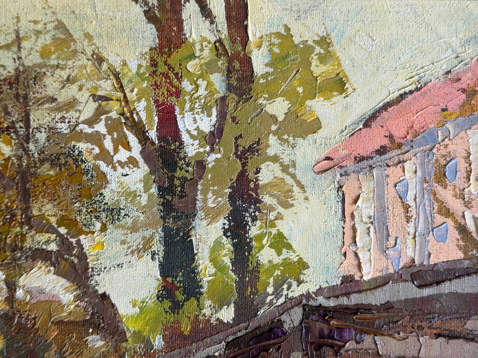 Oil painting with frame Botanical Garden in Lviv K. Leonid - 7